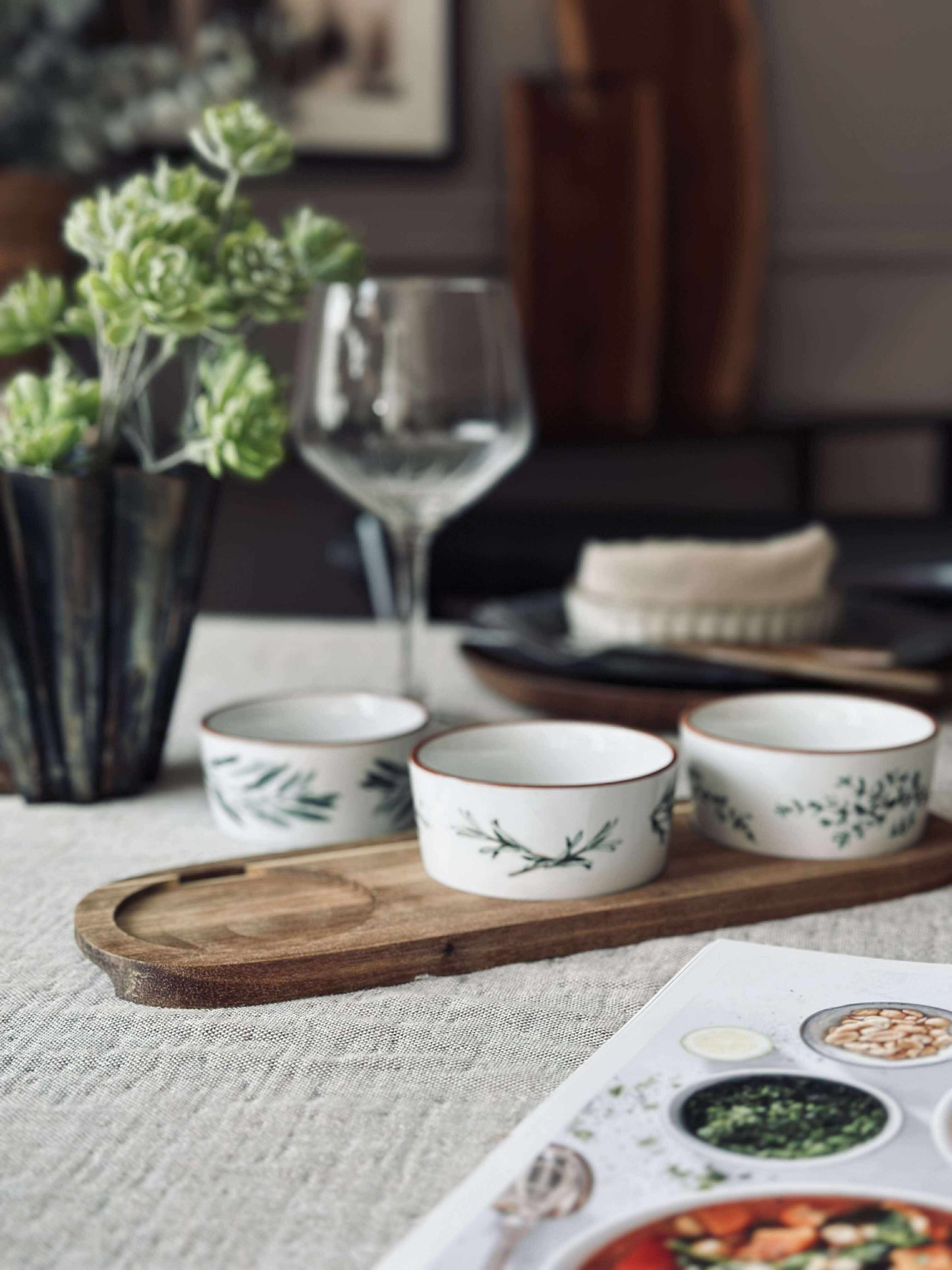 Tapas - 3 skåle og fad