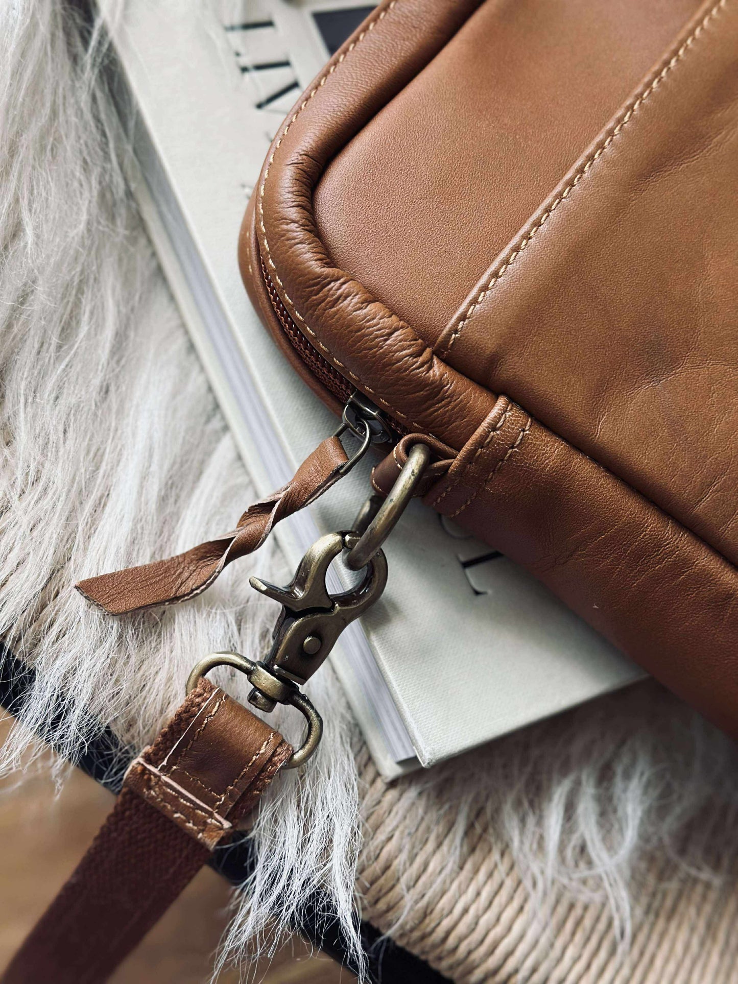 Mobiltaske Emma - Cognac