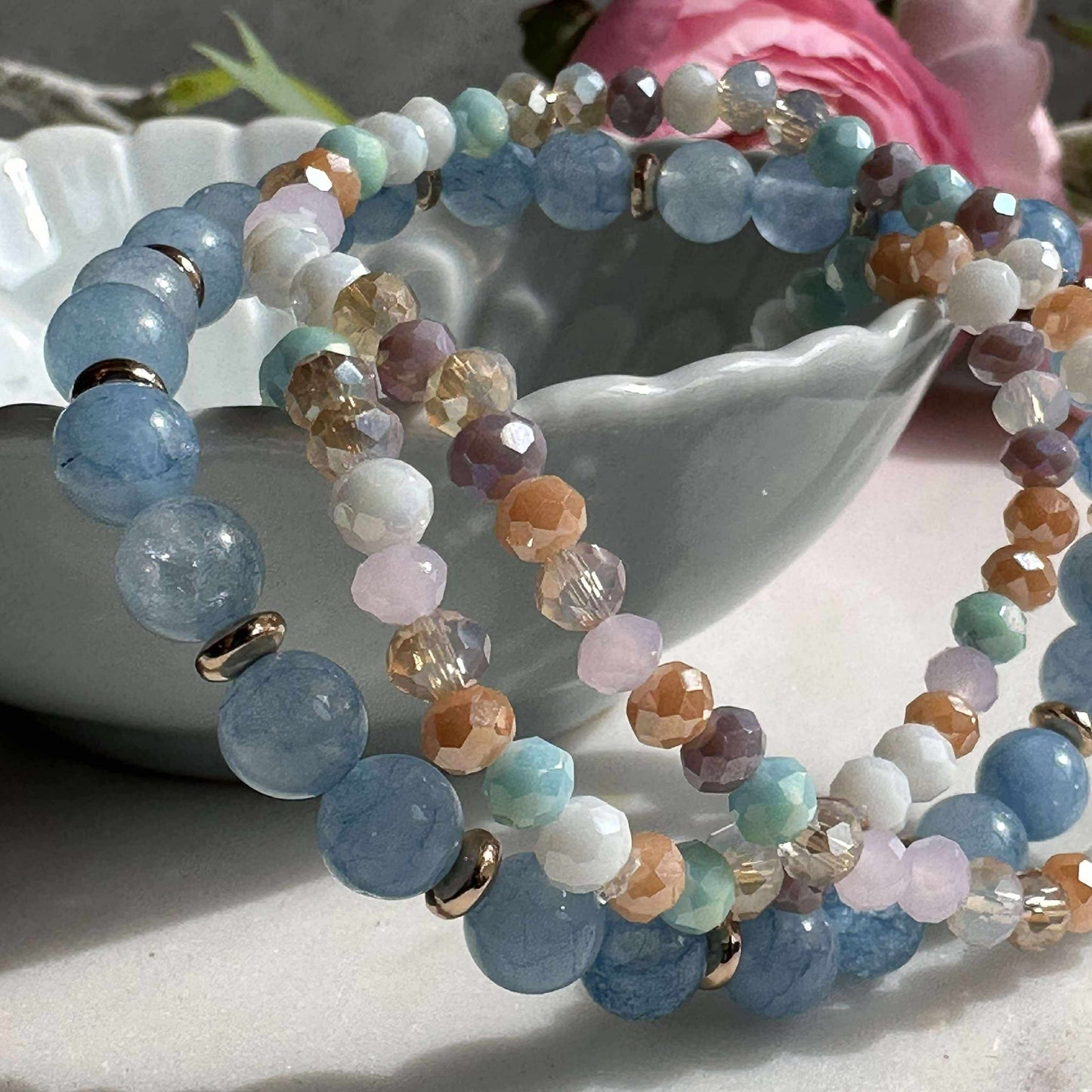 Armbånd Luna Soft blue – Sæt med 3 stk