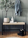Bænk bøg Sort / natur - 90 cm