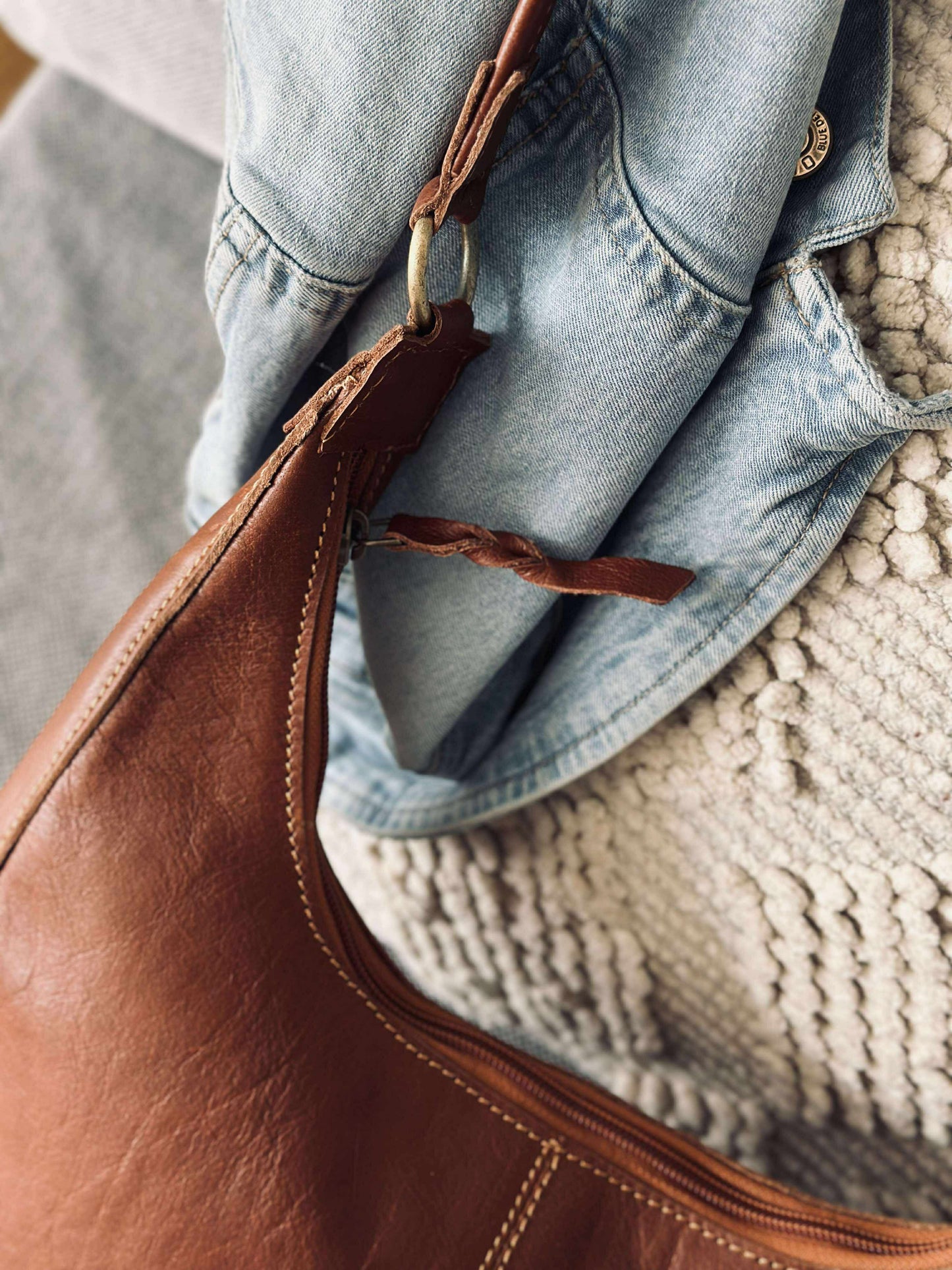 Skuldertaske Alicia - Cognac