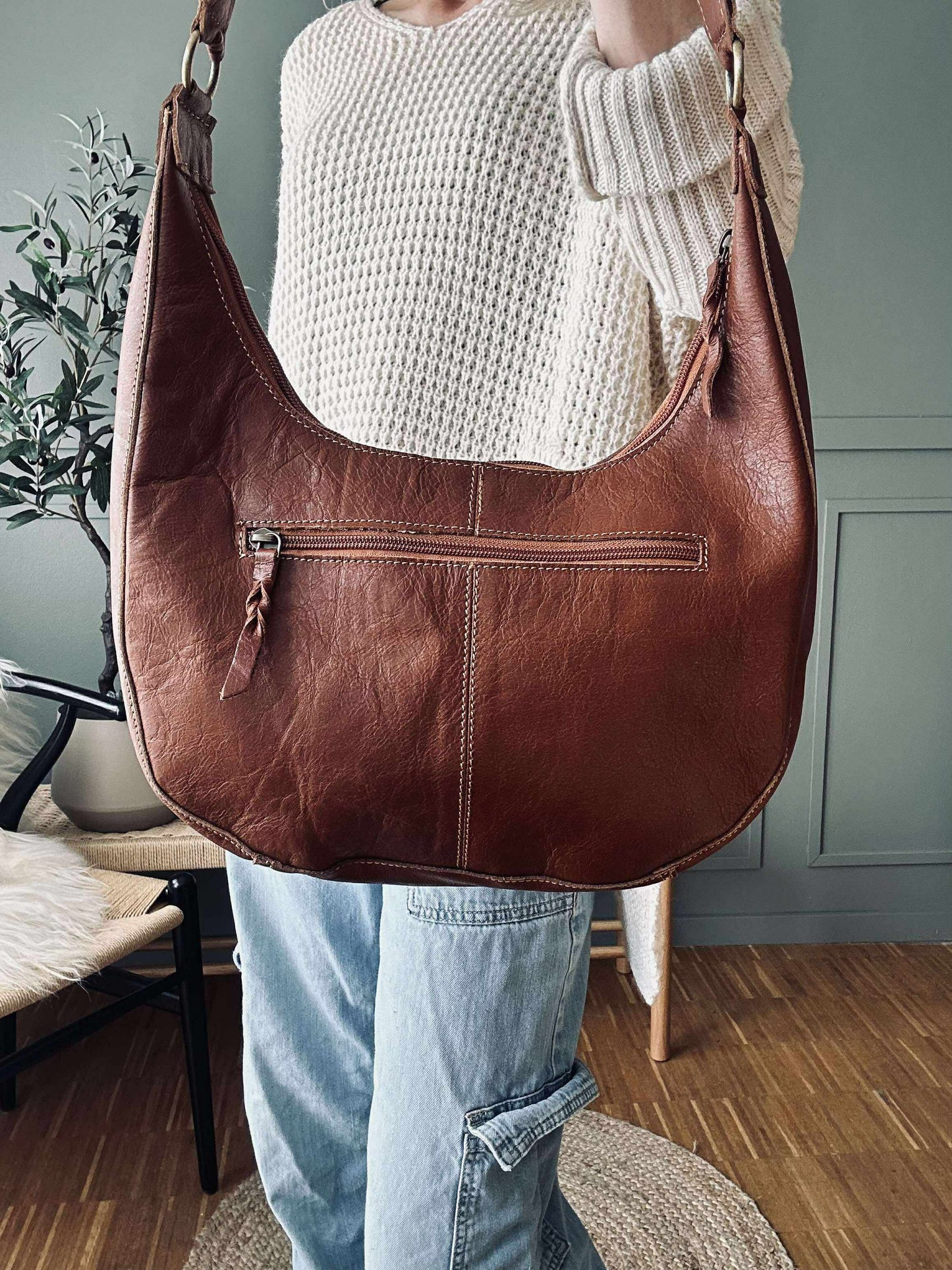 Skuldertaske Alicia - Cognac