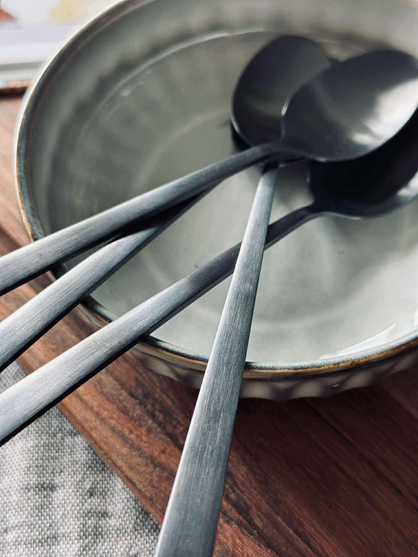 Latte Skeer black - 4 stk Rustfrit stål