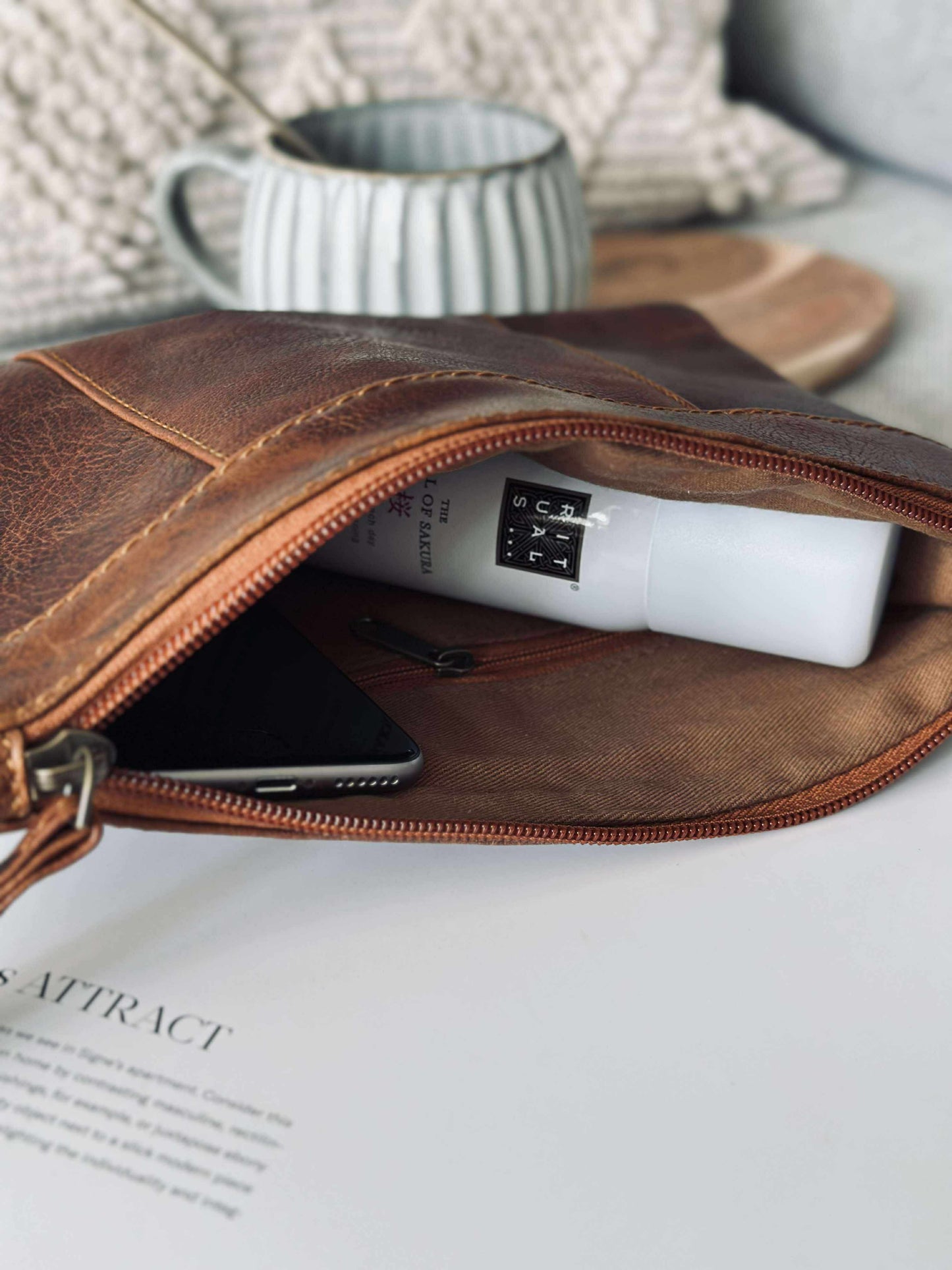 Clutch Oline Dark cognac