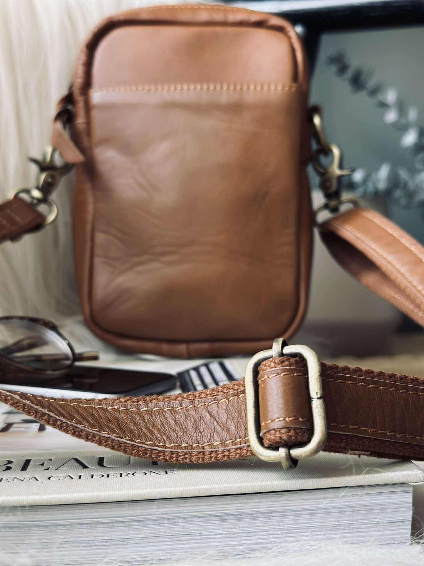 Mobiltaske Emma - Cognac