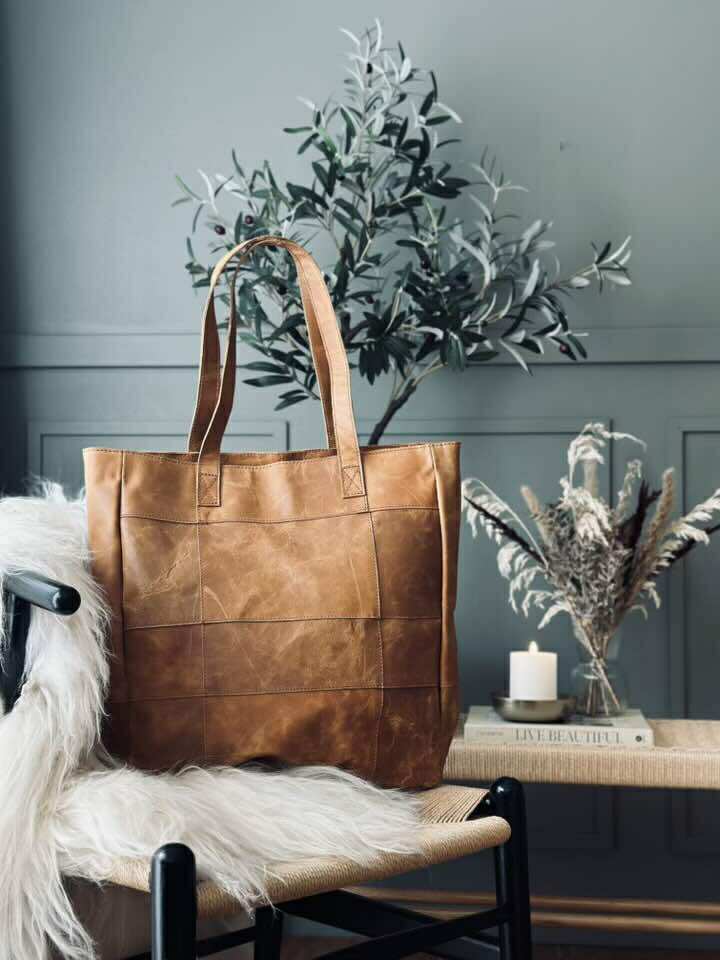 Shopper - Cognac / black