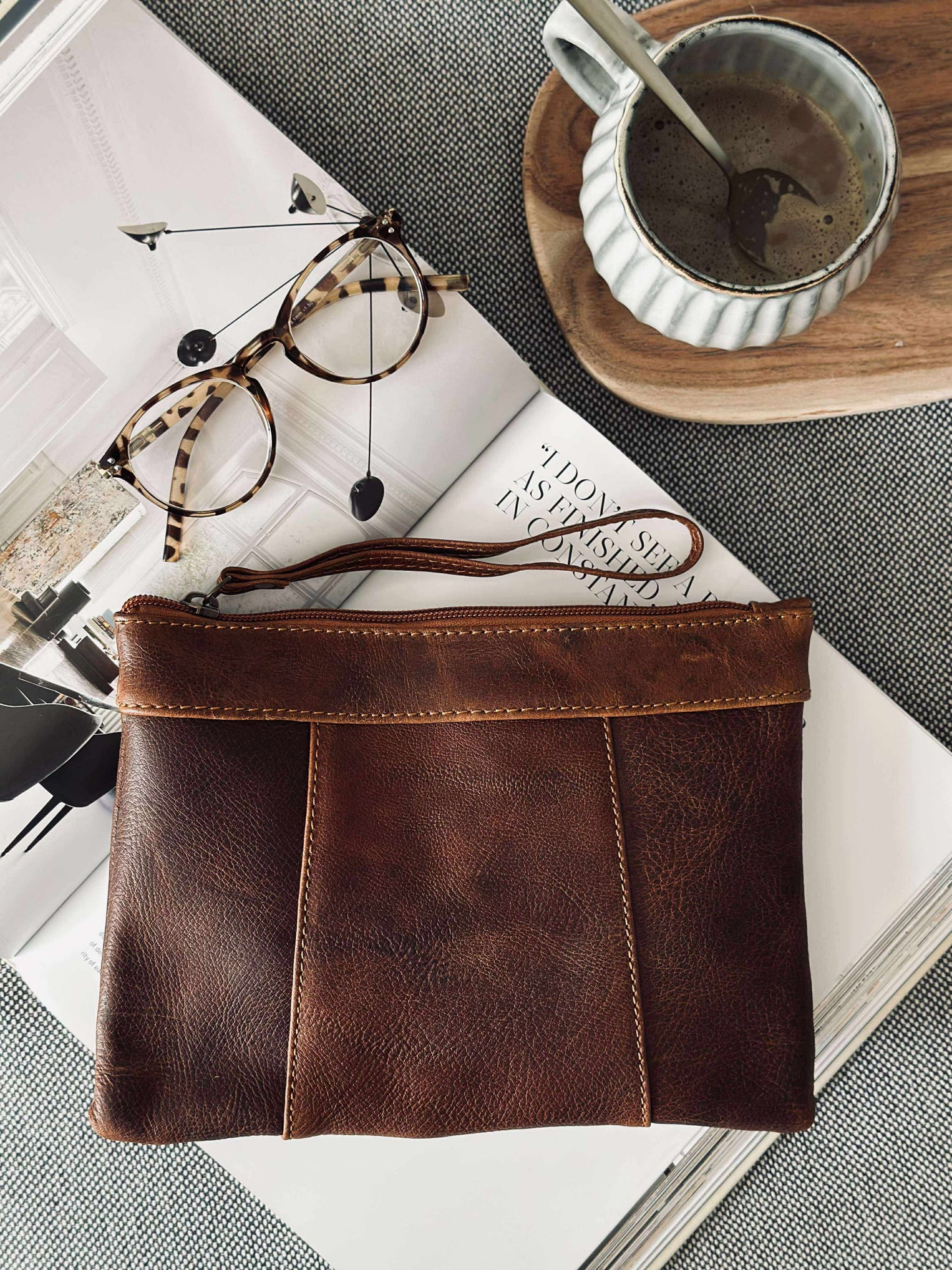 Clutch Oline Dark cognac