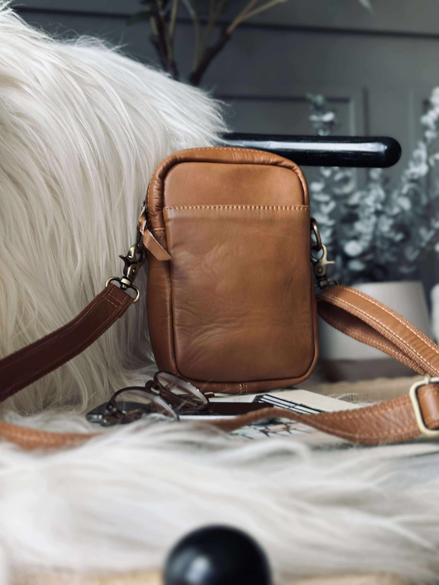 Mobiltaske Emma - Cognac