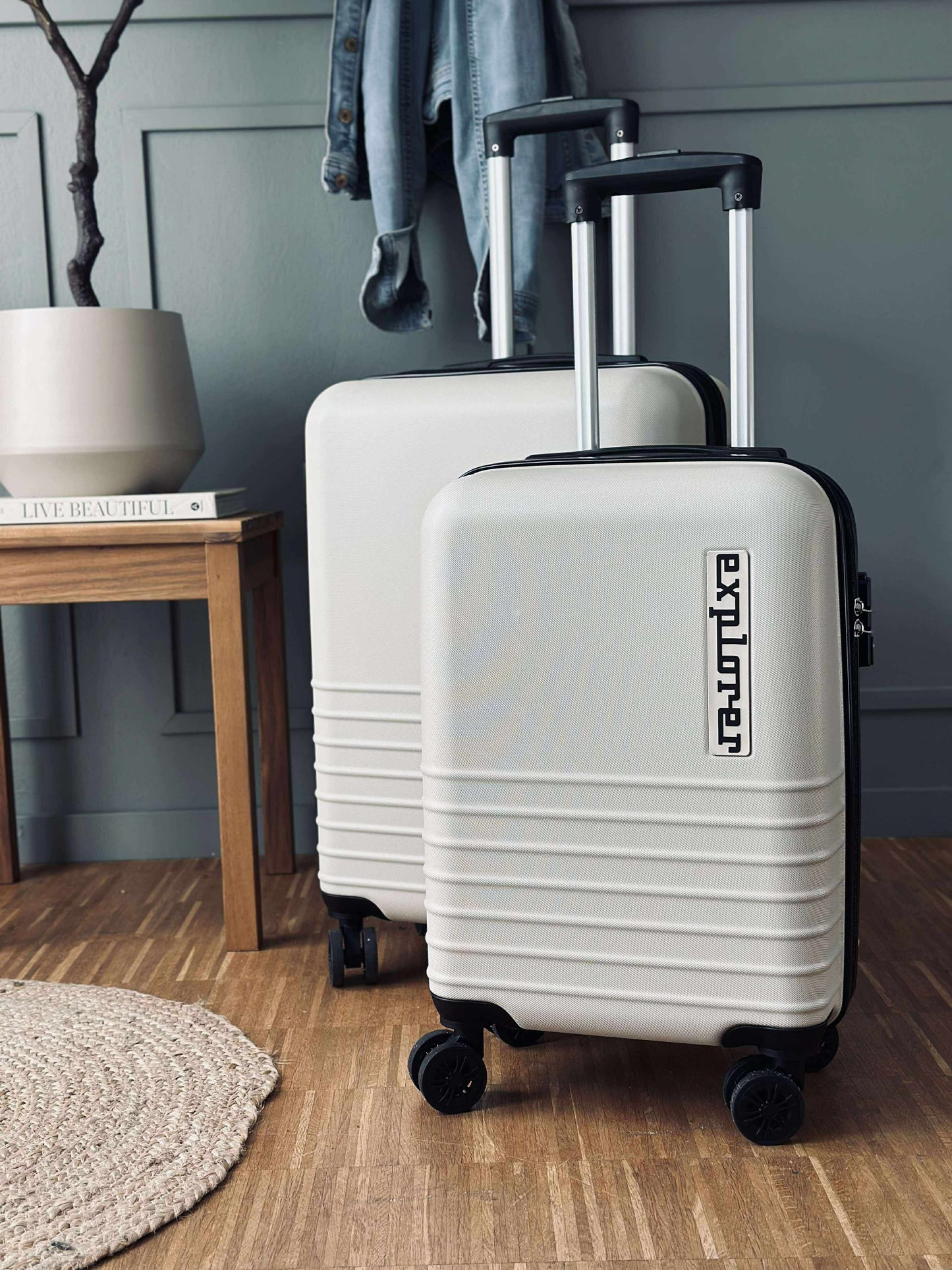 Kuffert sæt af 2 stk – Beige