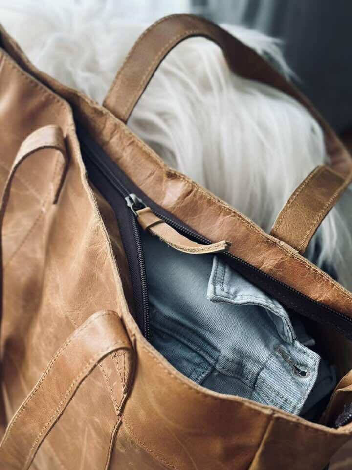 Shopper - Cognac / black