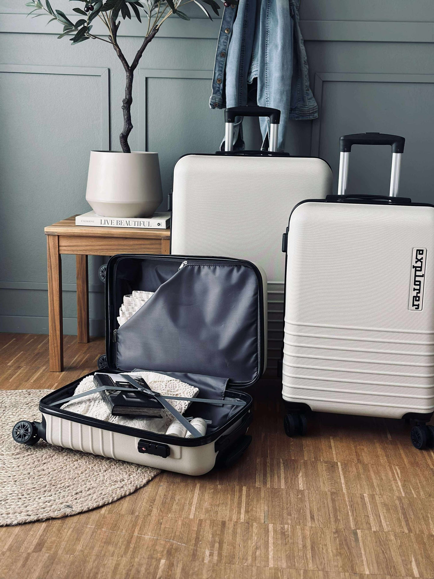 Kuffert sæt af 3 stk – Beige