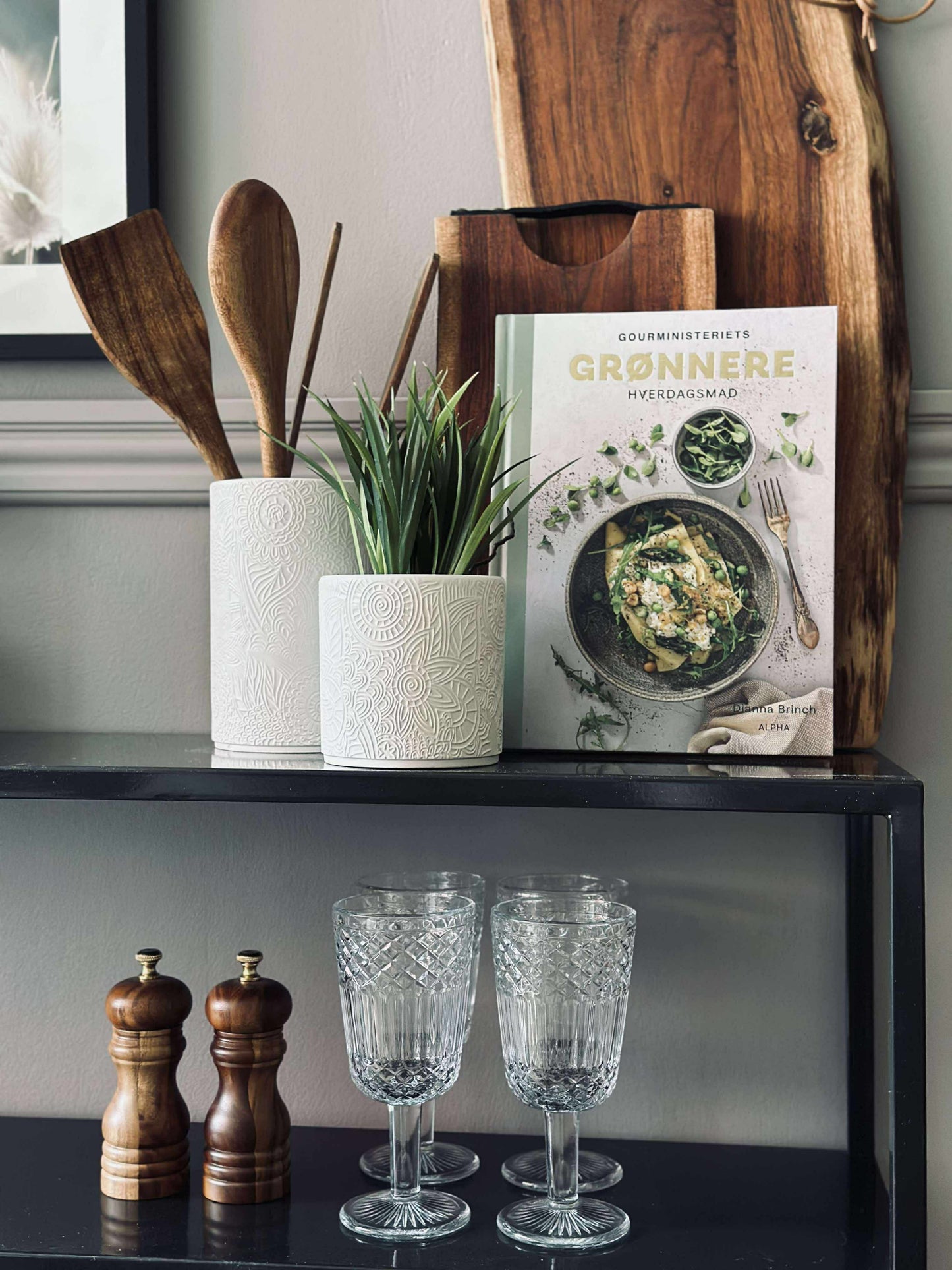 Krukke med låg - Keramik 800ml