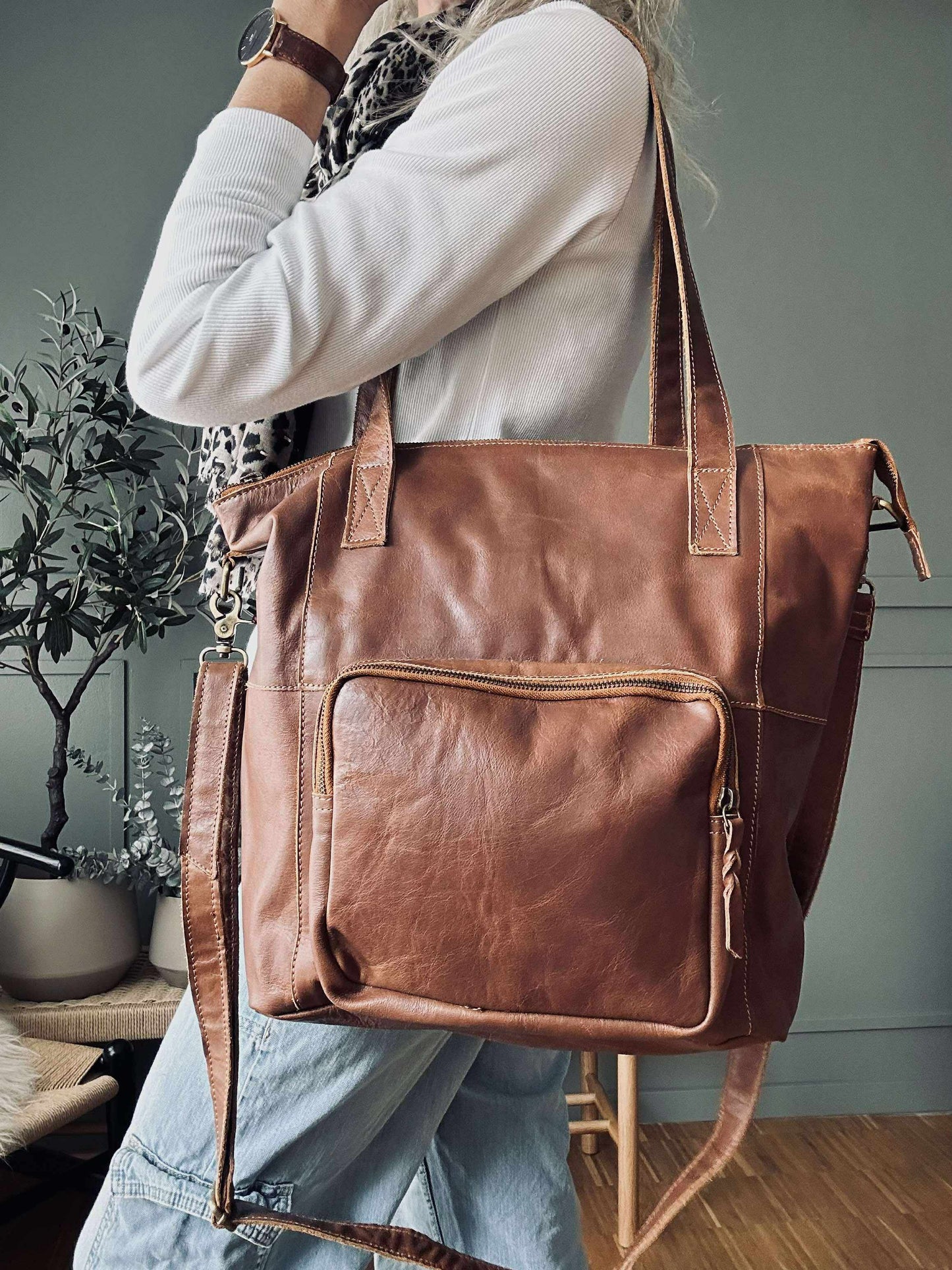 Shopper Sasja - Cognac