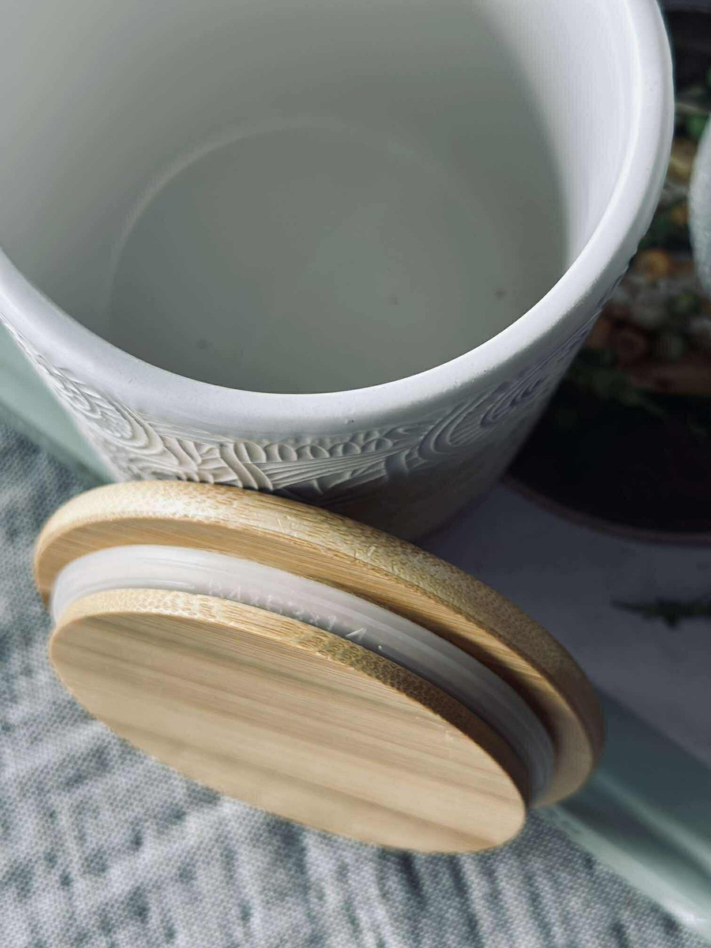 Krukke med låg - Keramik 800ml