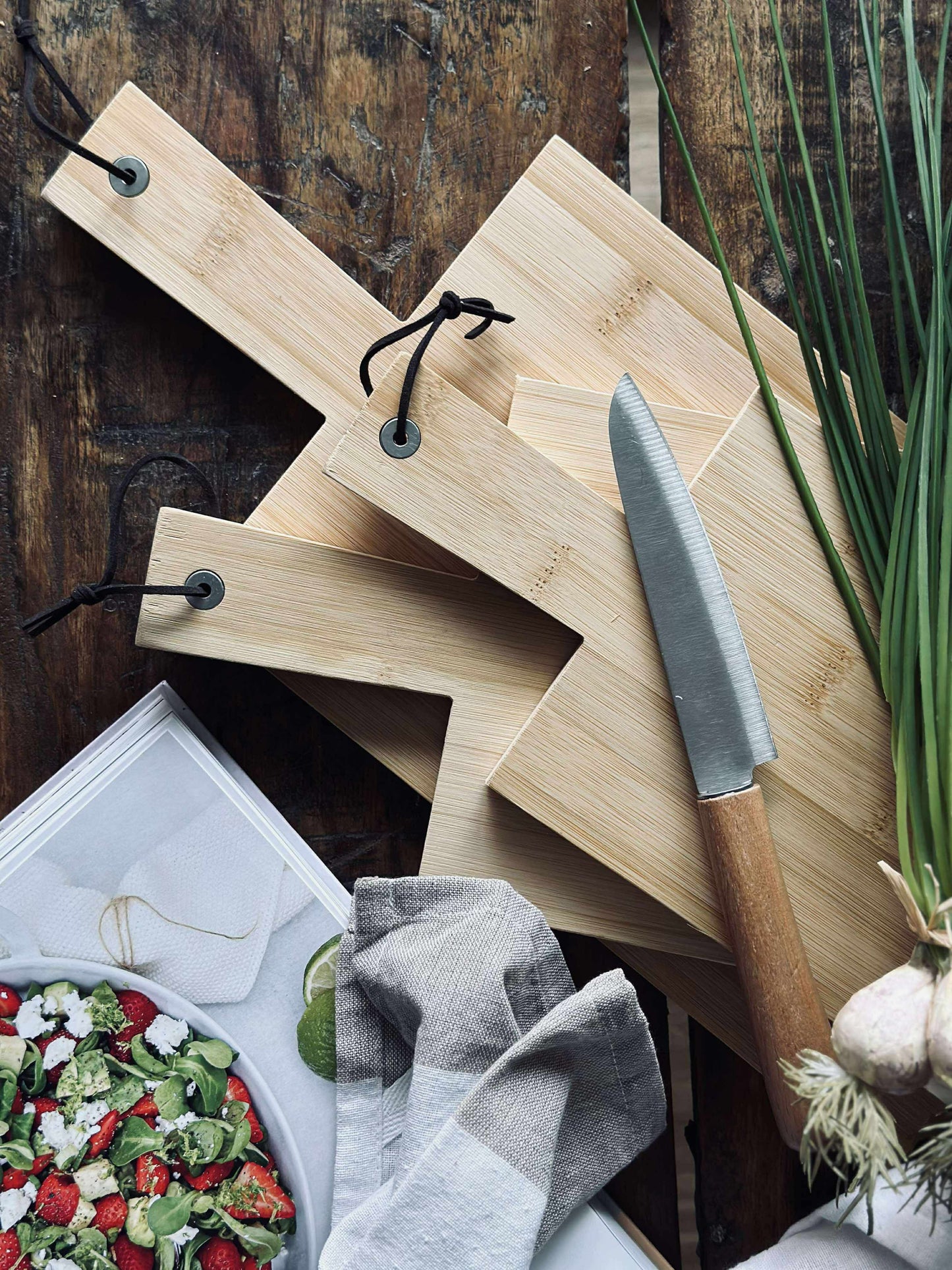 Skærebræt - 3 stk. Bambus