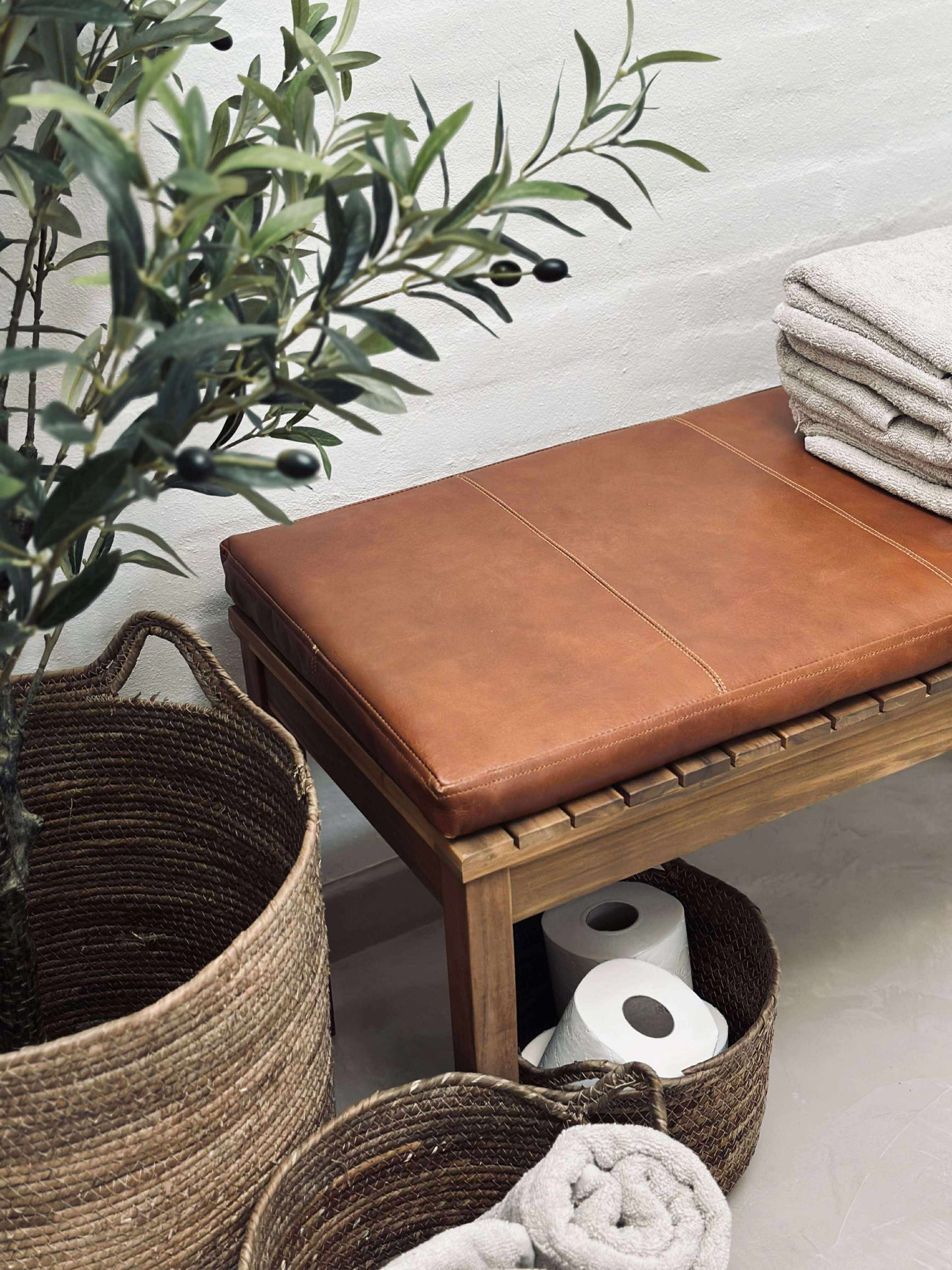 Hynde i læder Tokyo - 118cm Cognac