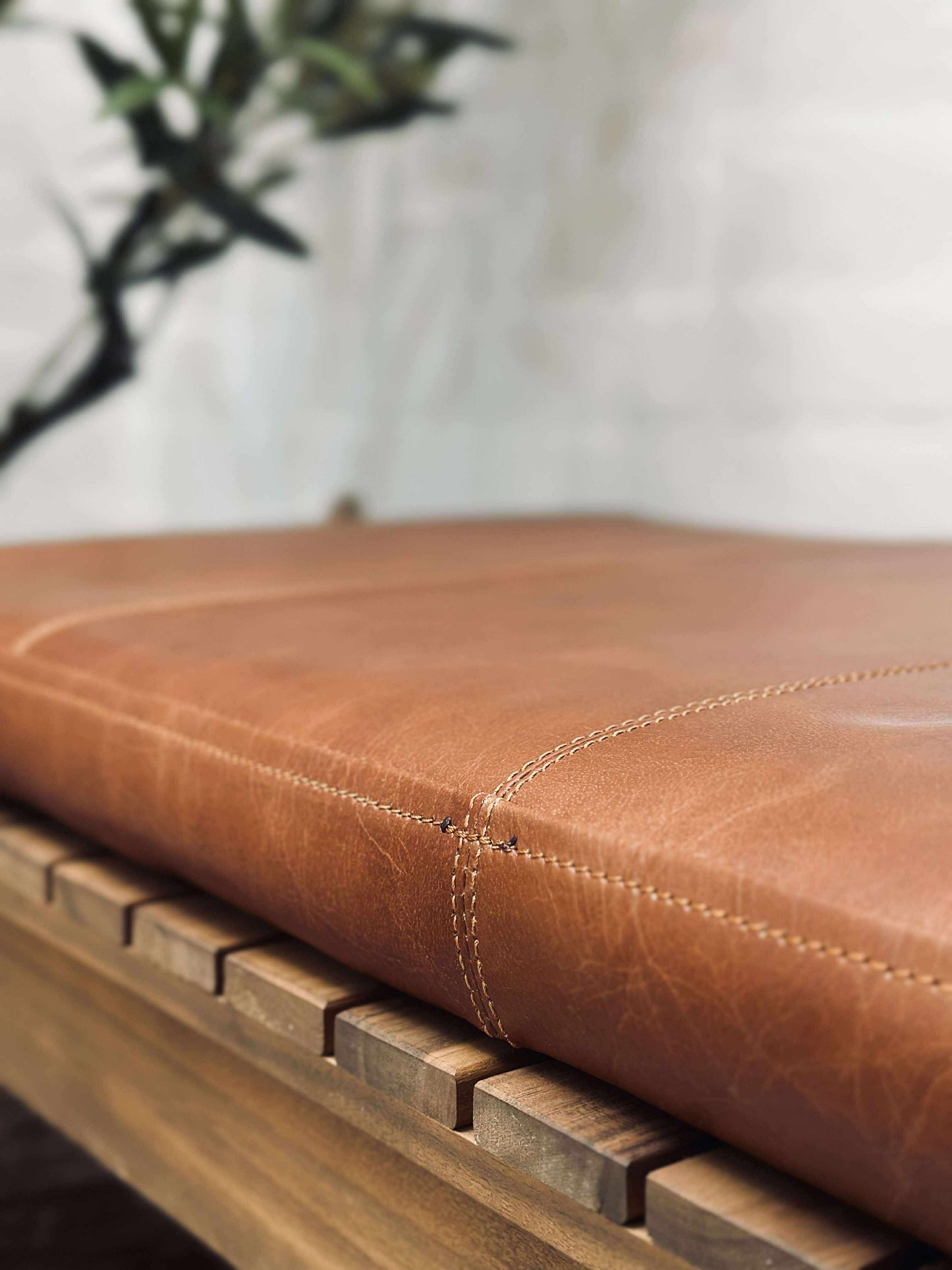 Hynde i læder Tokyo - 140cm Cognac