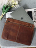 Laptop sleeve - Cognac bøffellæder