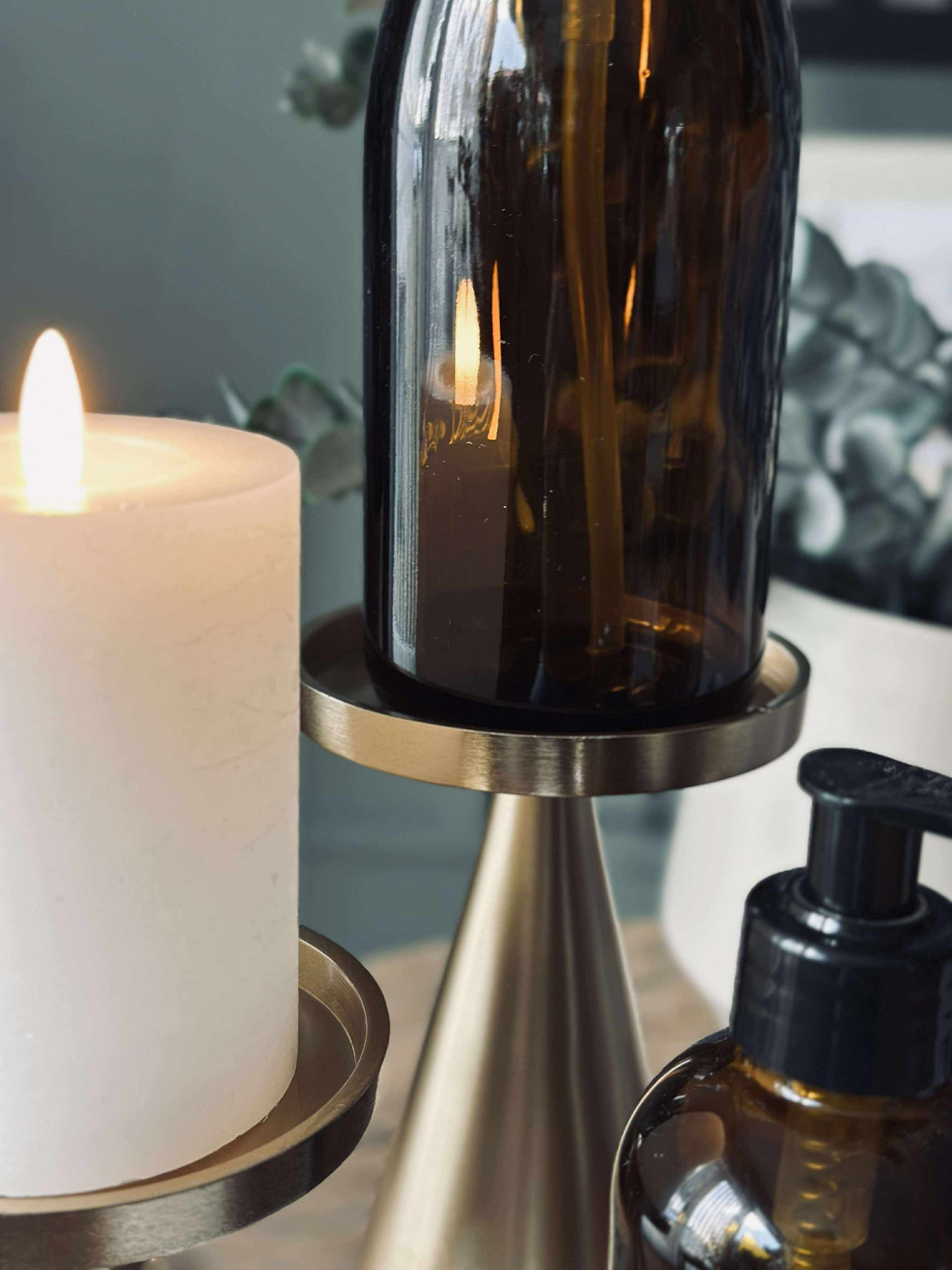 Lysestage til bloklys - 13 cm