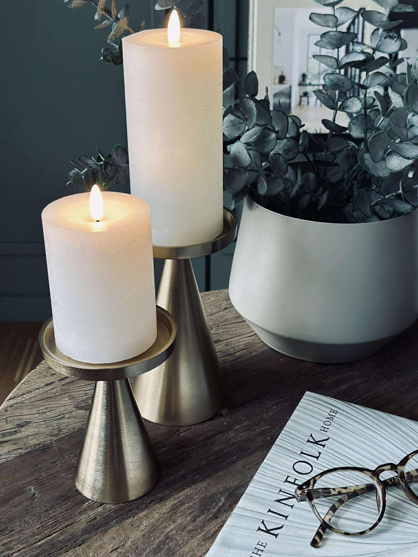 Lysestage til bloklys - 17 cm