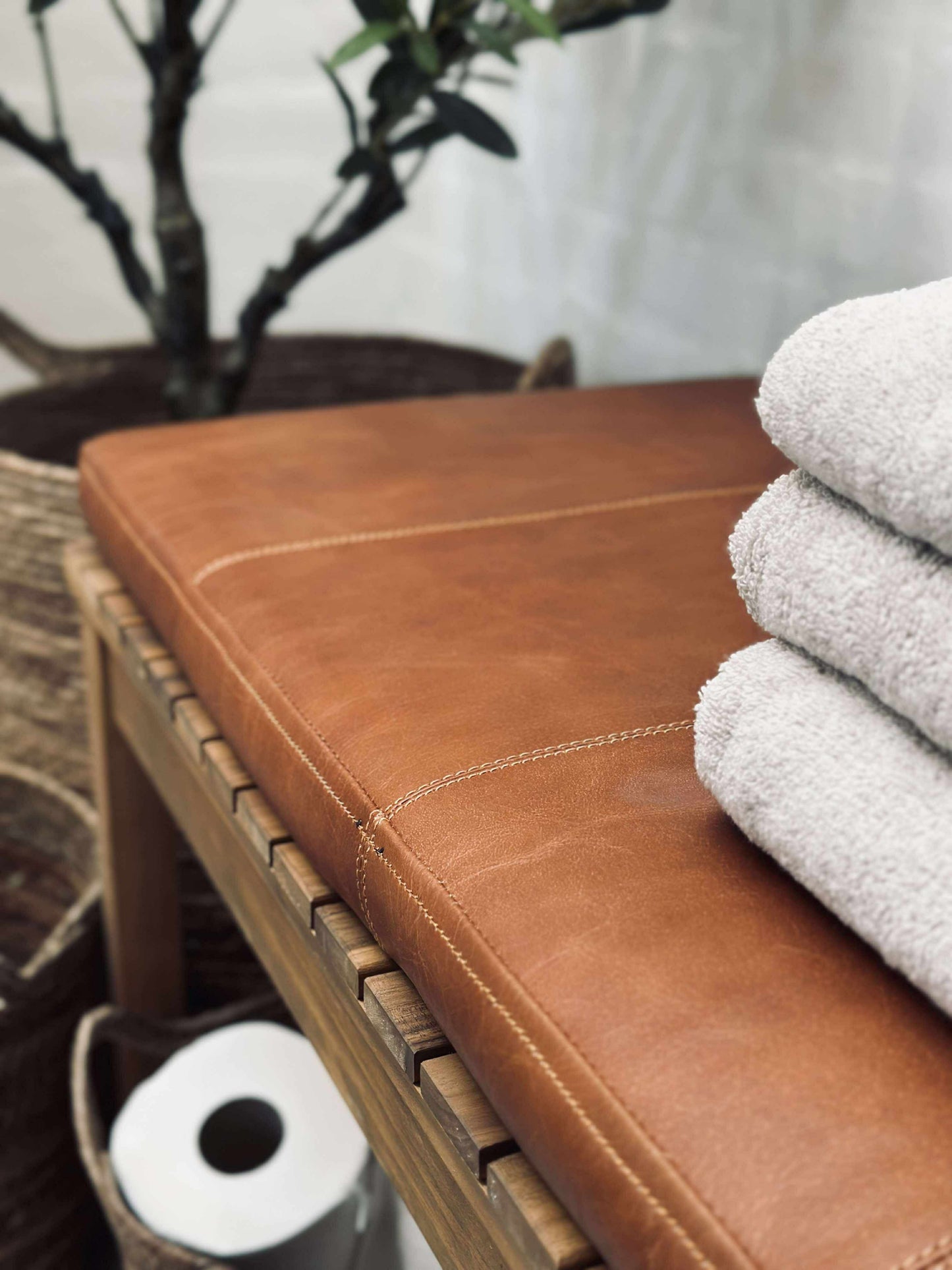 Hynde i læder Tokyo - 118cm Cognac