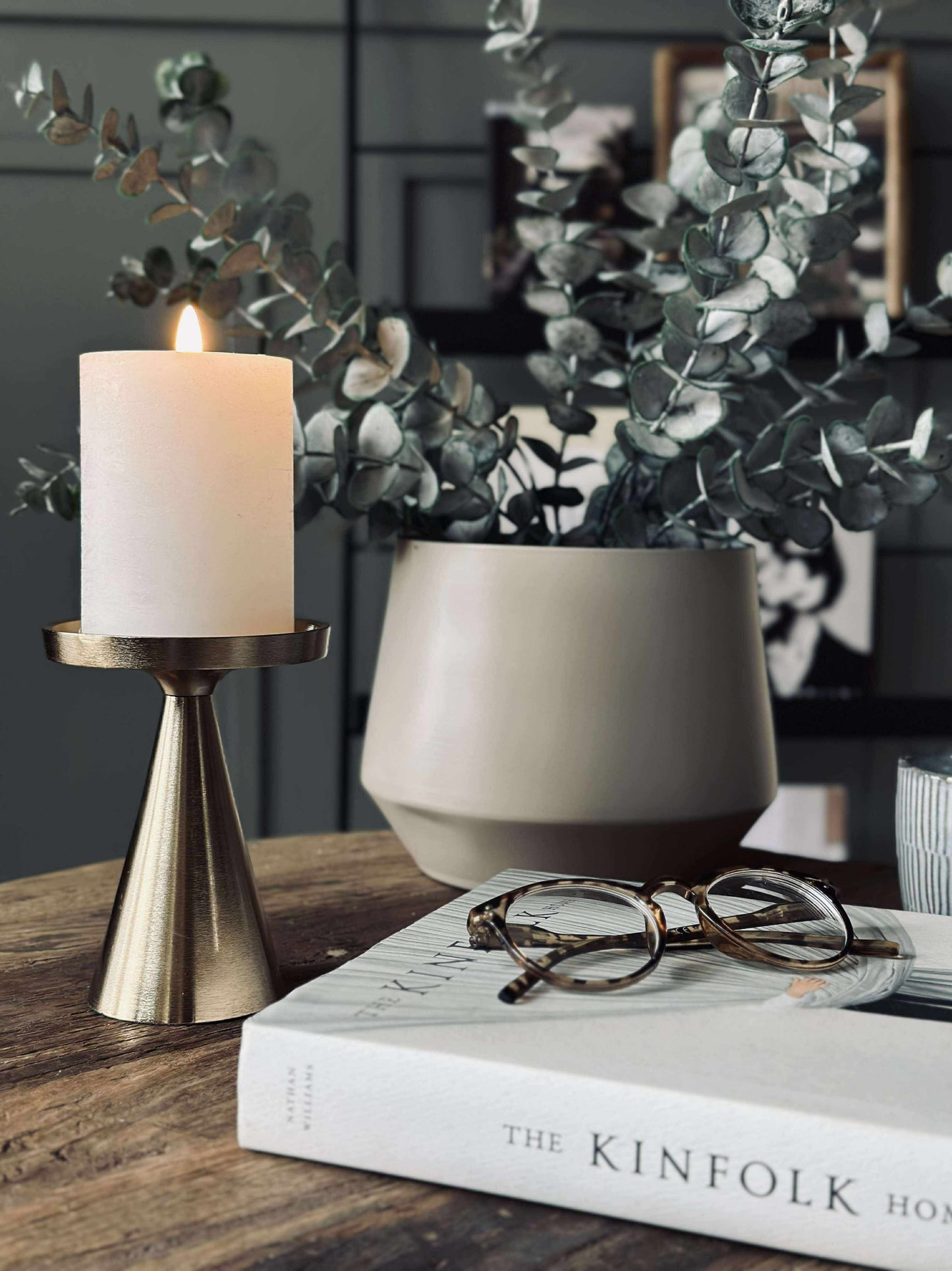 Lysestage til bloklys - 13 cm