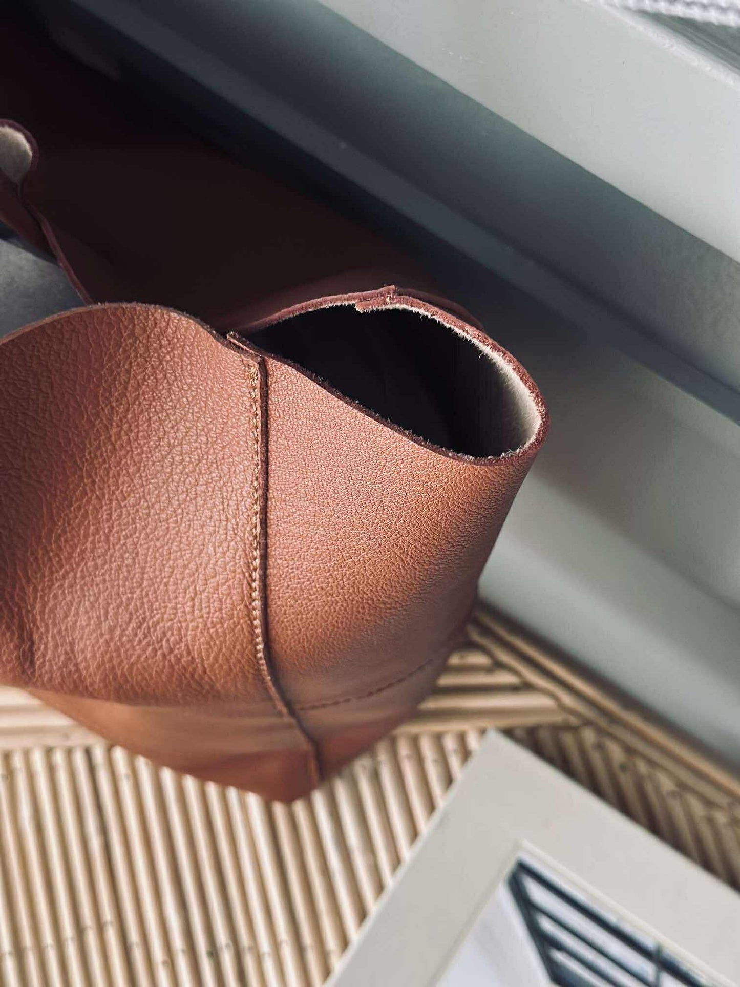 Shopper Daily i blød skind - Cognac