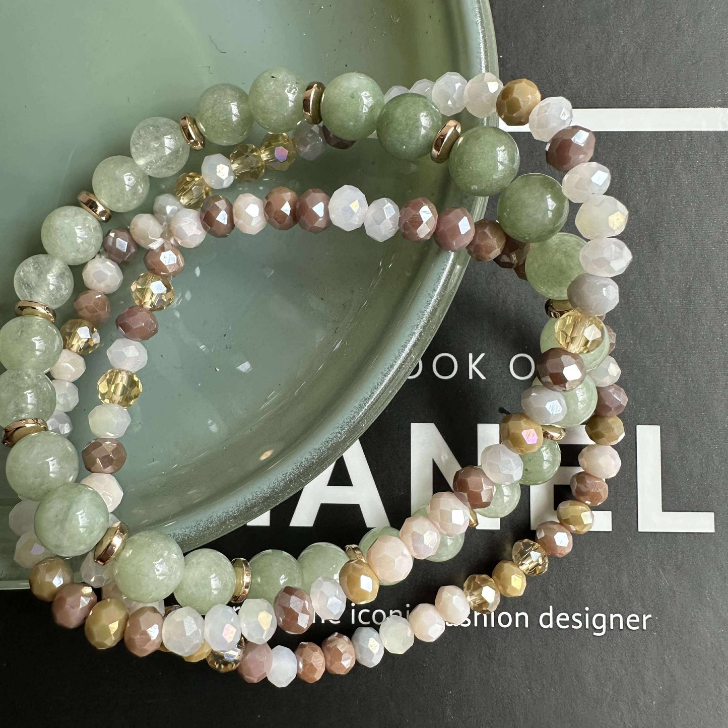 Armbånd Luna Jade Green – Sæt med 3 stk