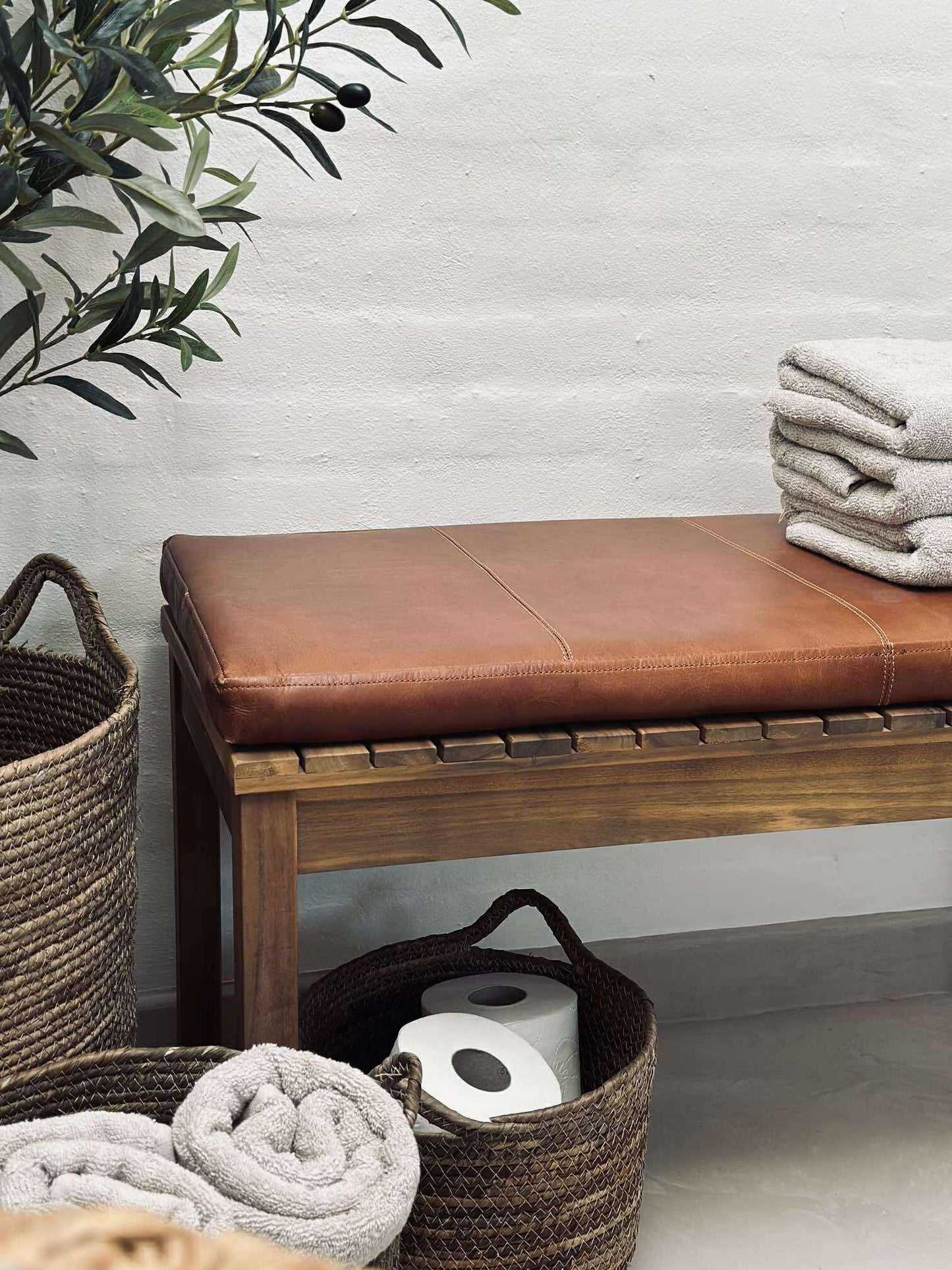 Hynde i læder Tokyo - 118cm Cognac