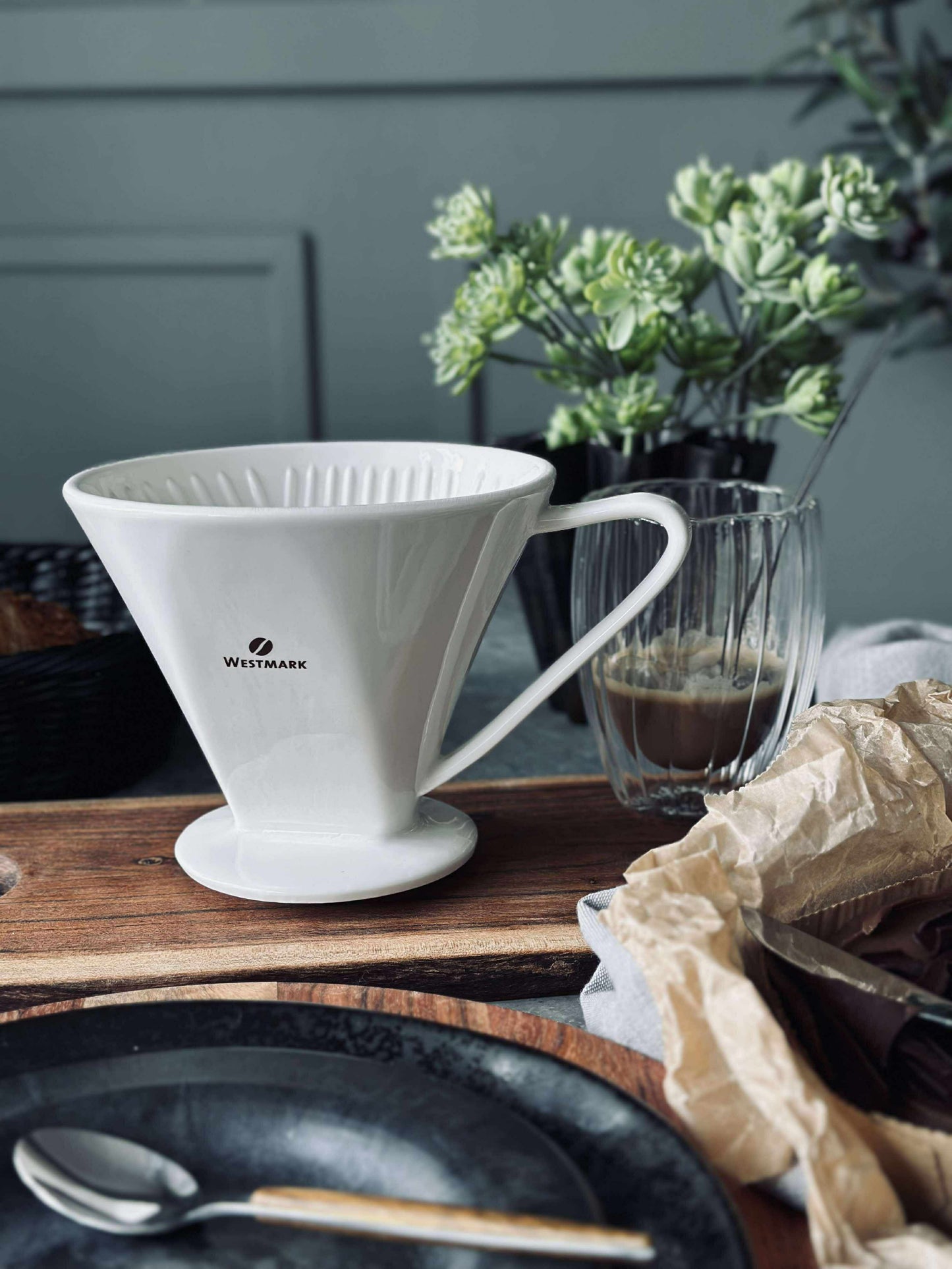 Kaffefilter i porcelæn