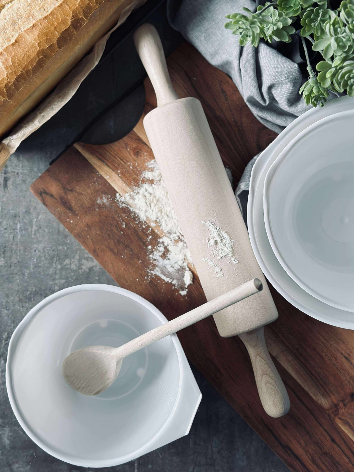 Røreskåle Hvid - Sæt af 3 stk.