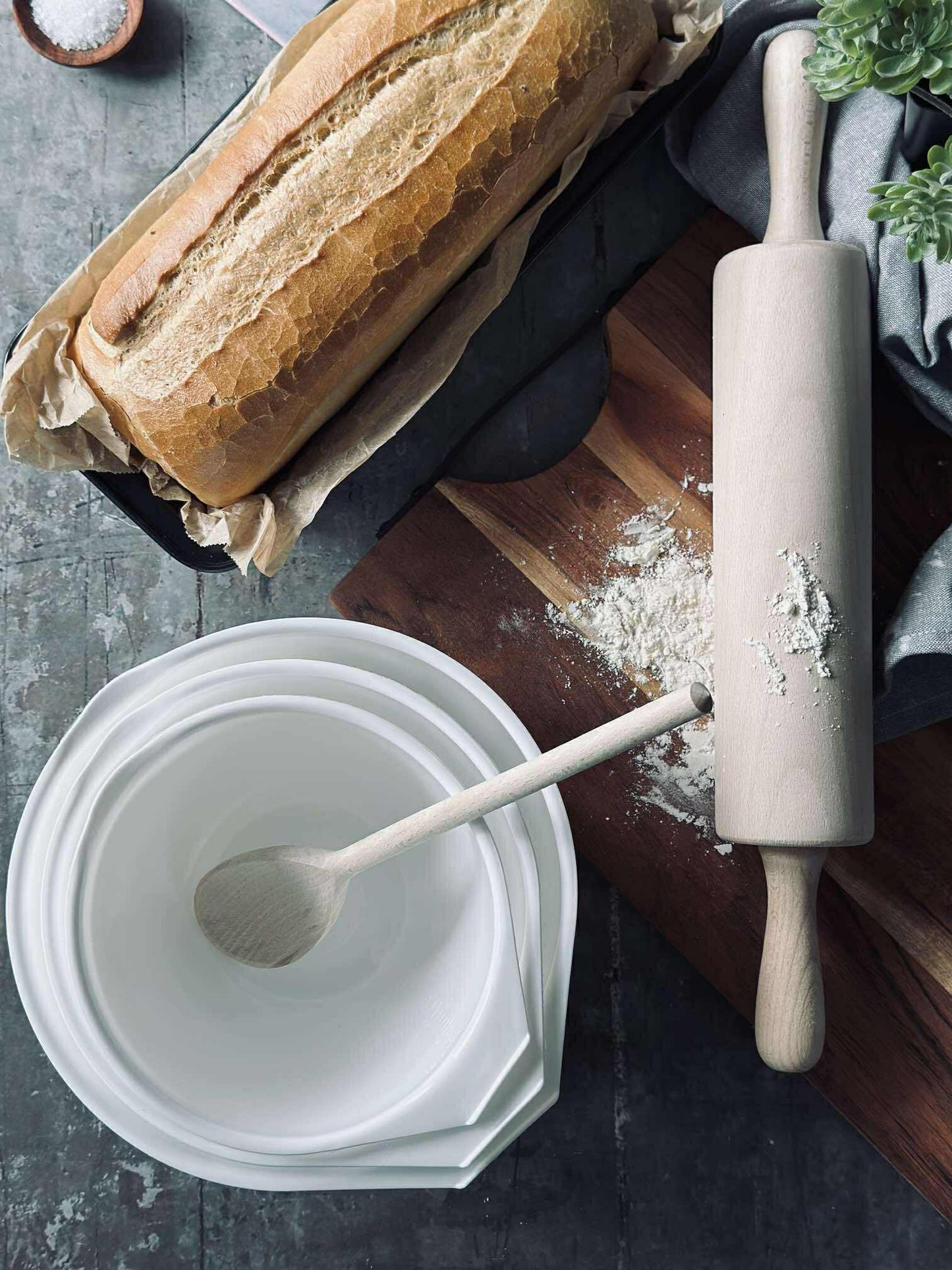 Røreskåle Hvid - Sæt af 3 stk.