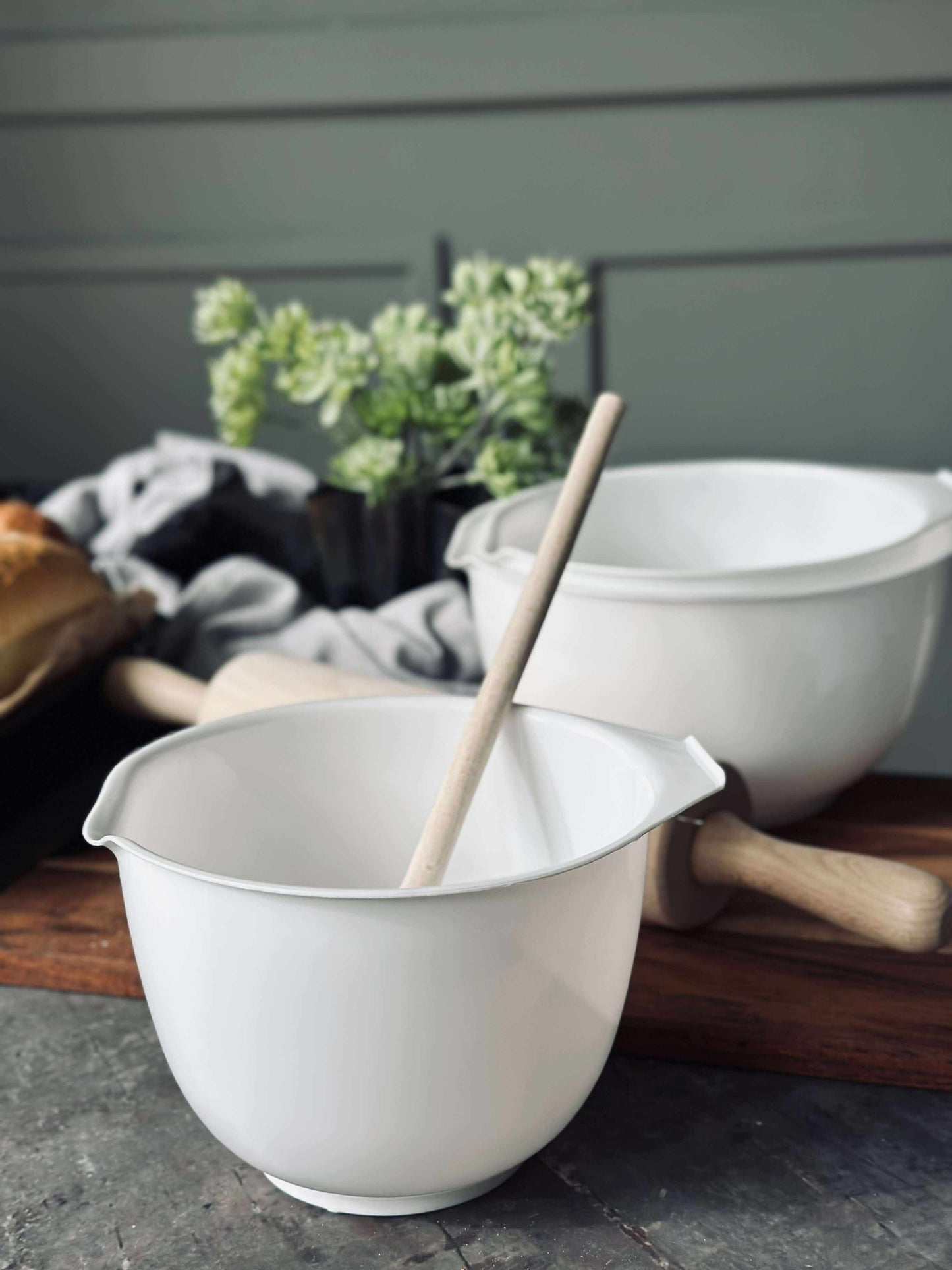 Røreskåle Hvid - Sæt af 3 stk.