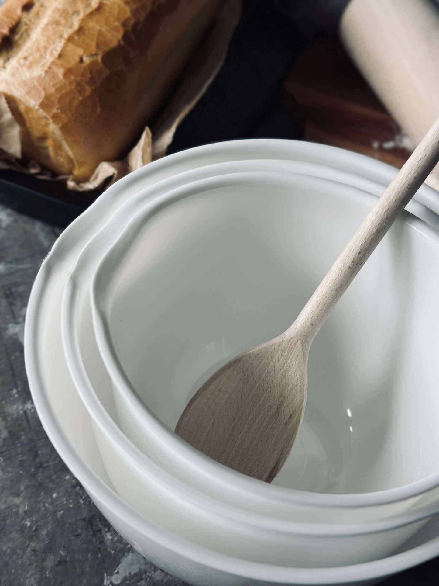 Røreskåle Hvid - Sæt af 3 stk.