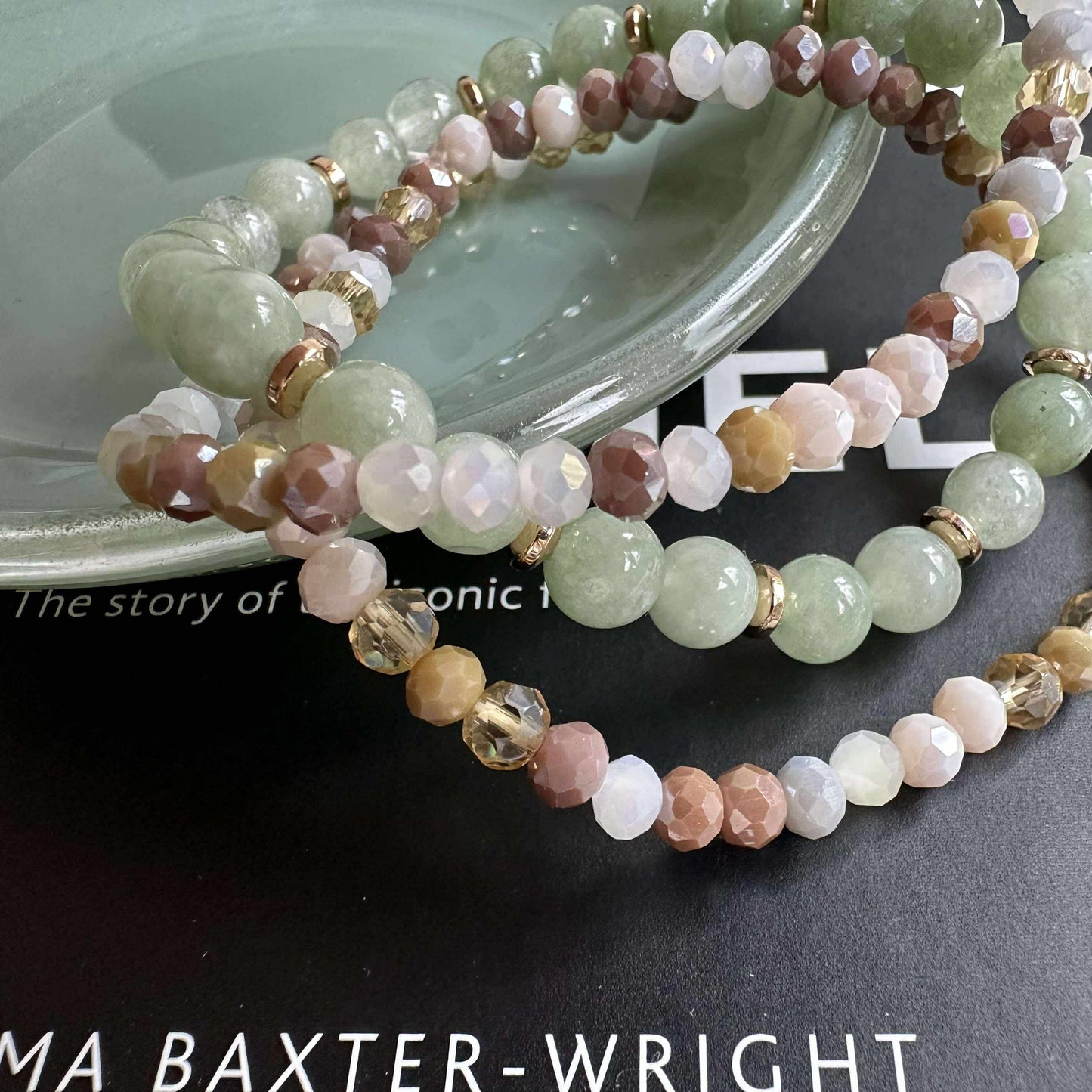 Armbånd Luna Jade Green – Sæt med 3 stk