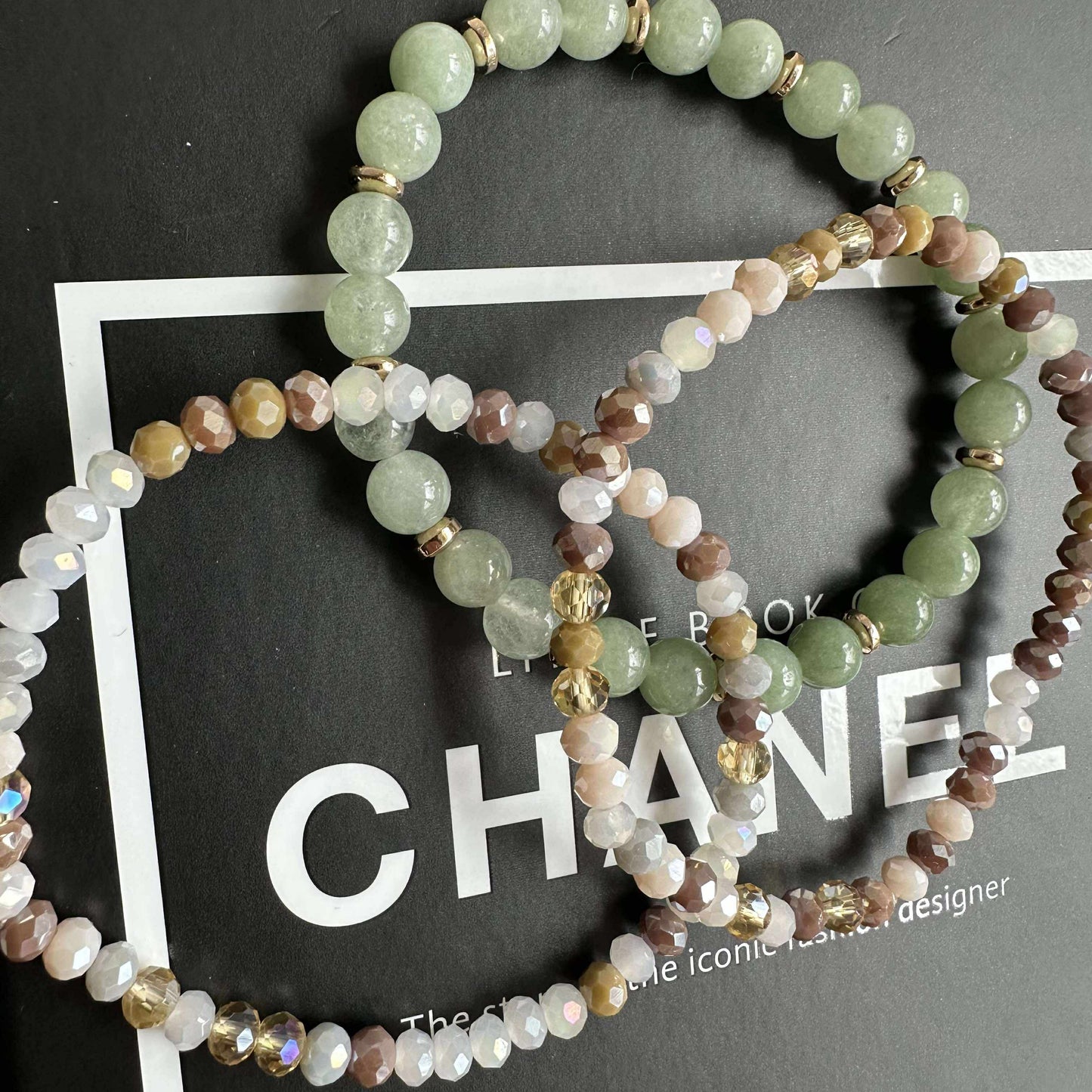 Armbånd Luna Jade Green – Sæt med 3 stk