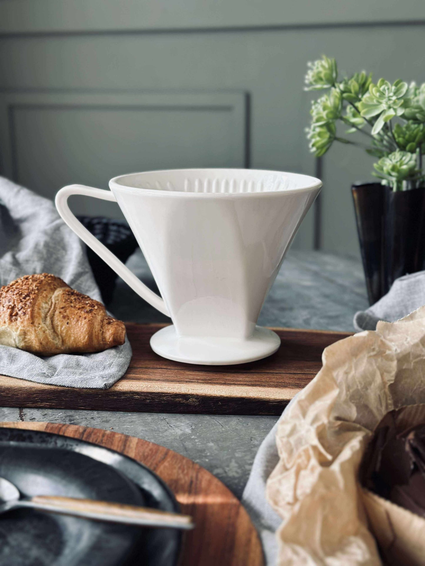 Kaffefilter i porcelæn