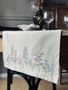 Bordløber flower broderi - Hørlook