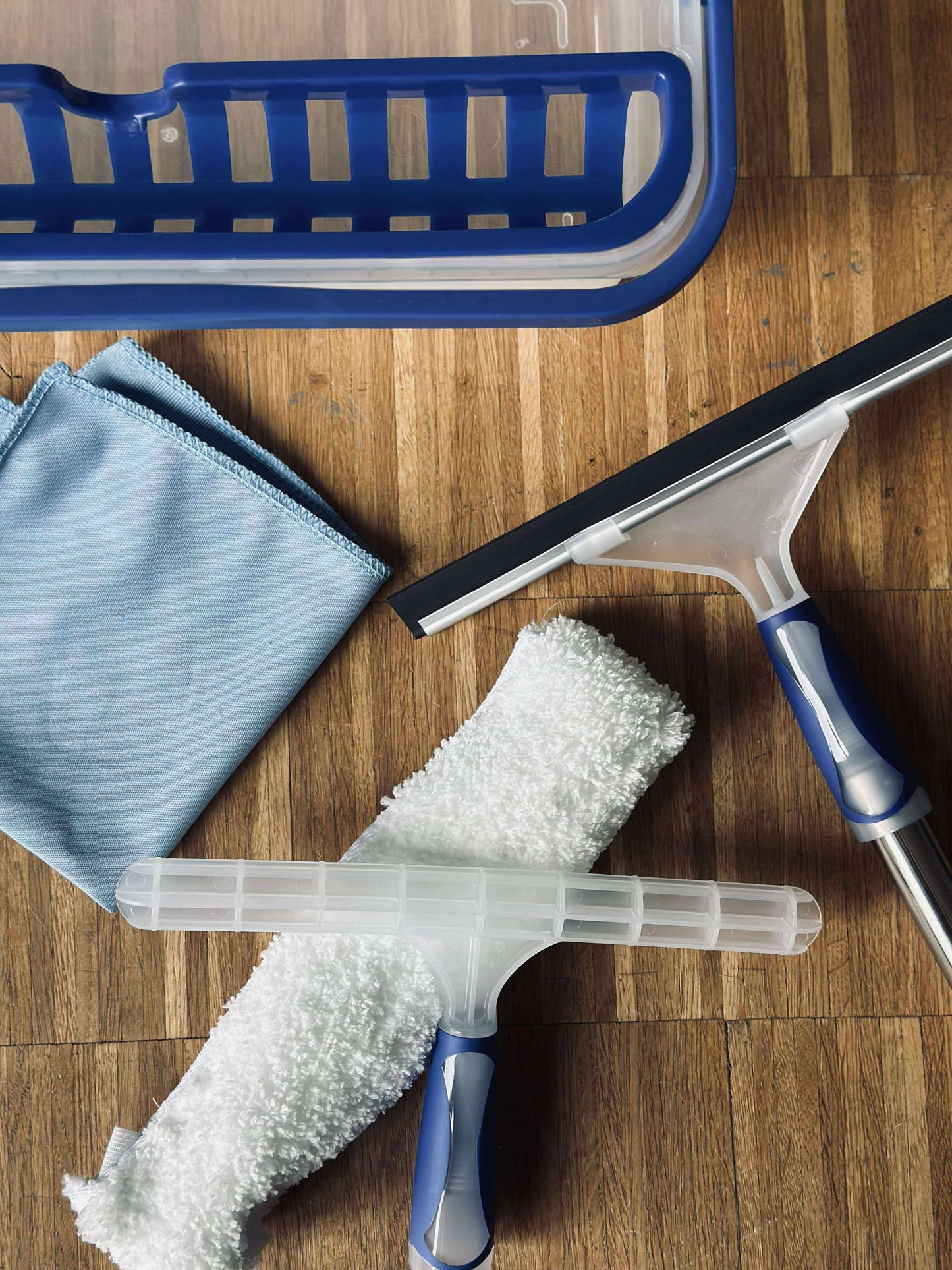 Vinduespudsersæt med opbevaringsboks