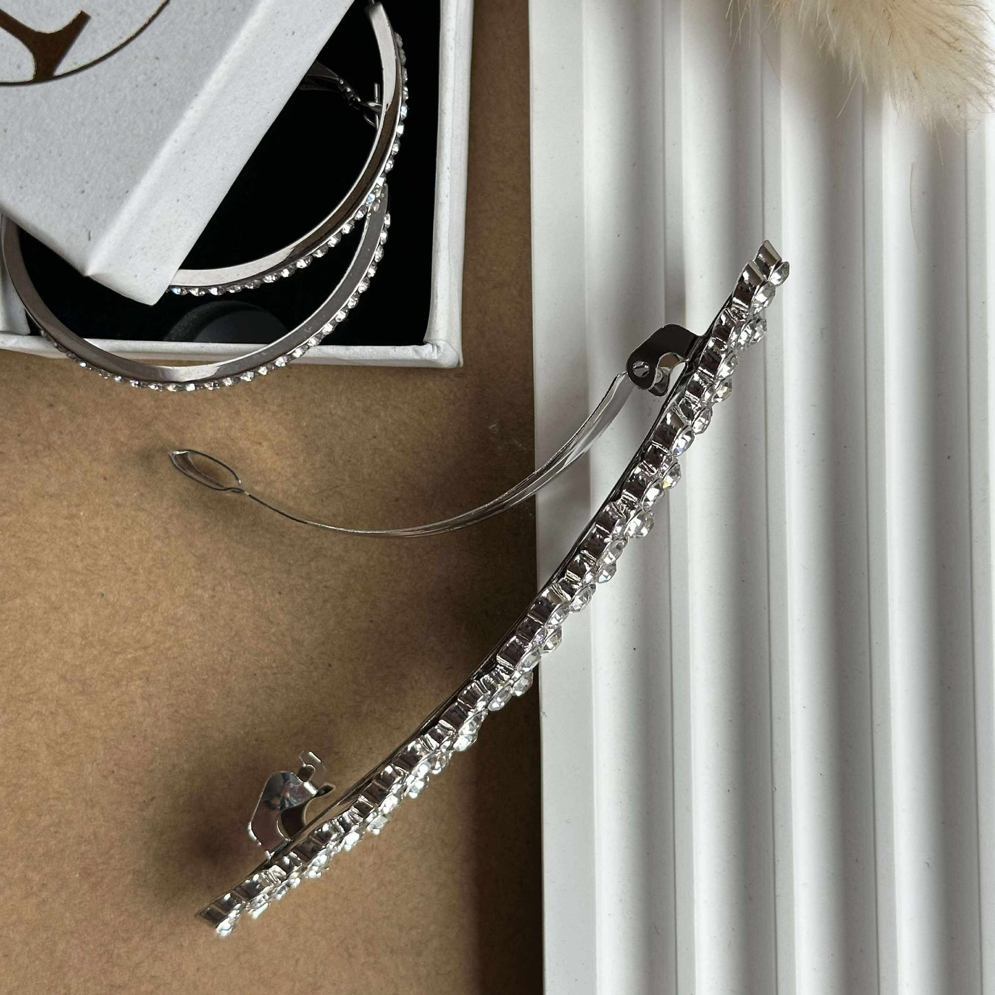 Hårklemme Leonora silver