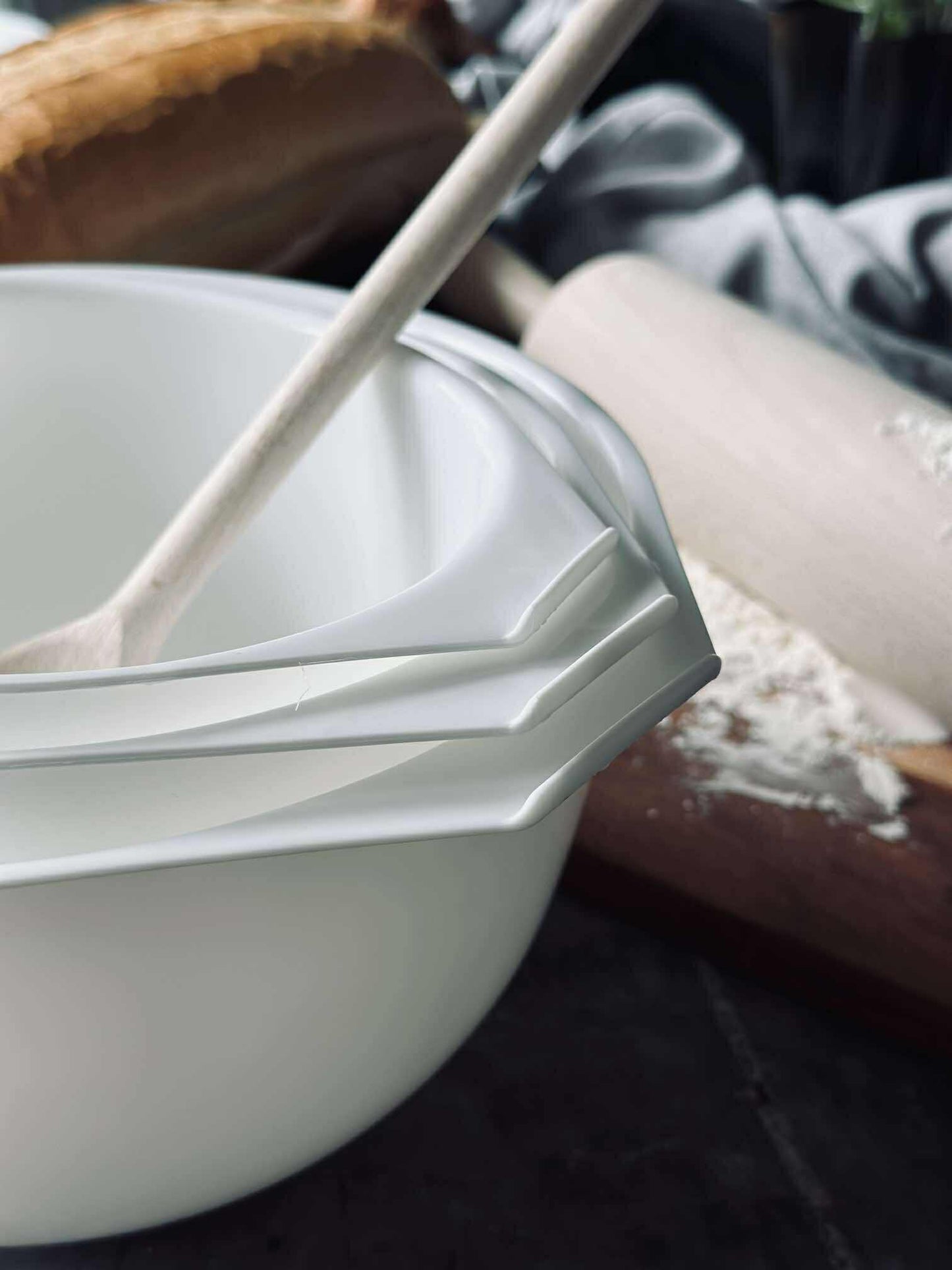 Røreskåle Hvid - Sæt af 3 stk.