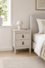 Natbord Madrid med 2 skuffer - Cashmere