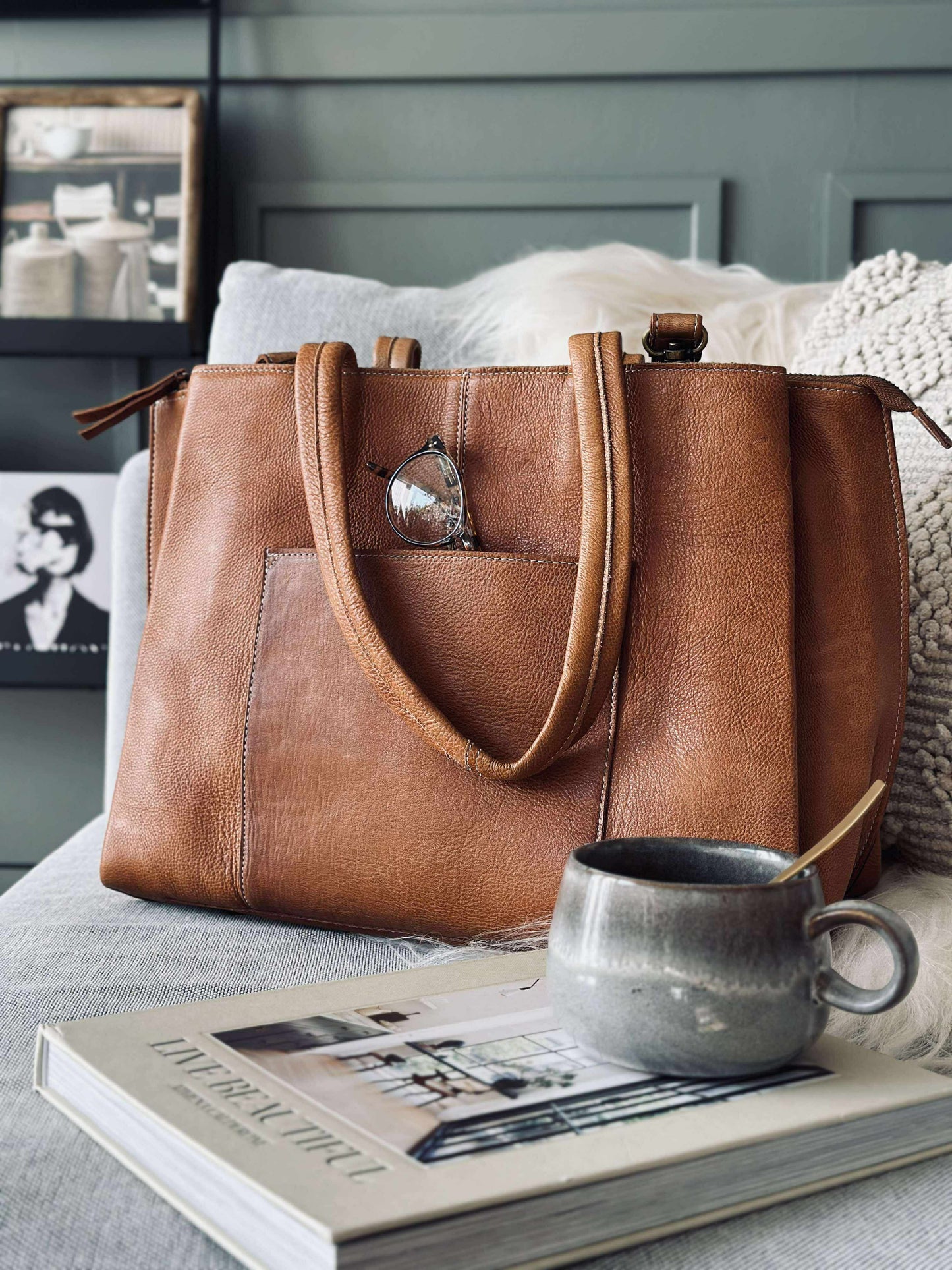 Arbejdstaske - Valerie Cognac