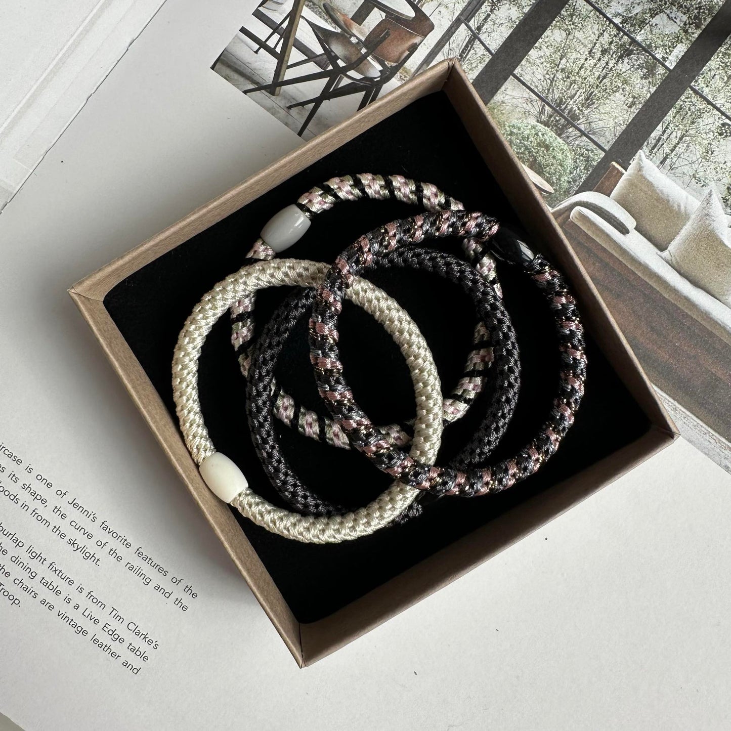 Hårelastikker Supreme Slim Mix - 4 stk.