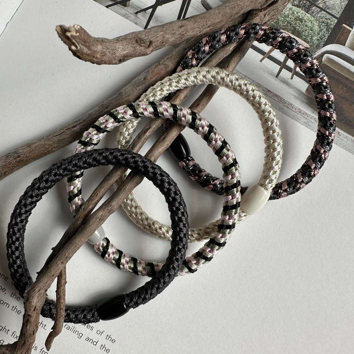 Hårelastikker Supreme Slim Mix - 4 stk.