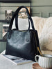 Skuldertaske - Black leather