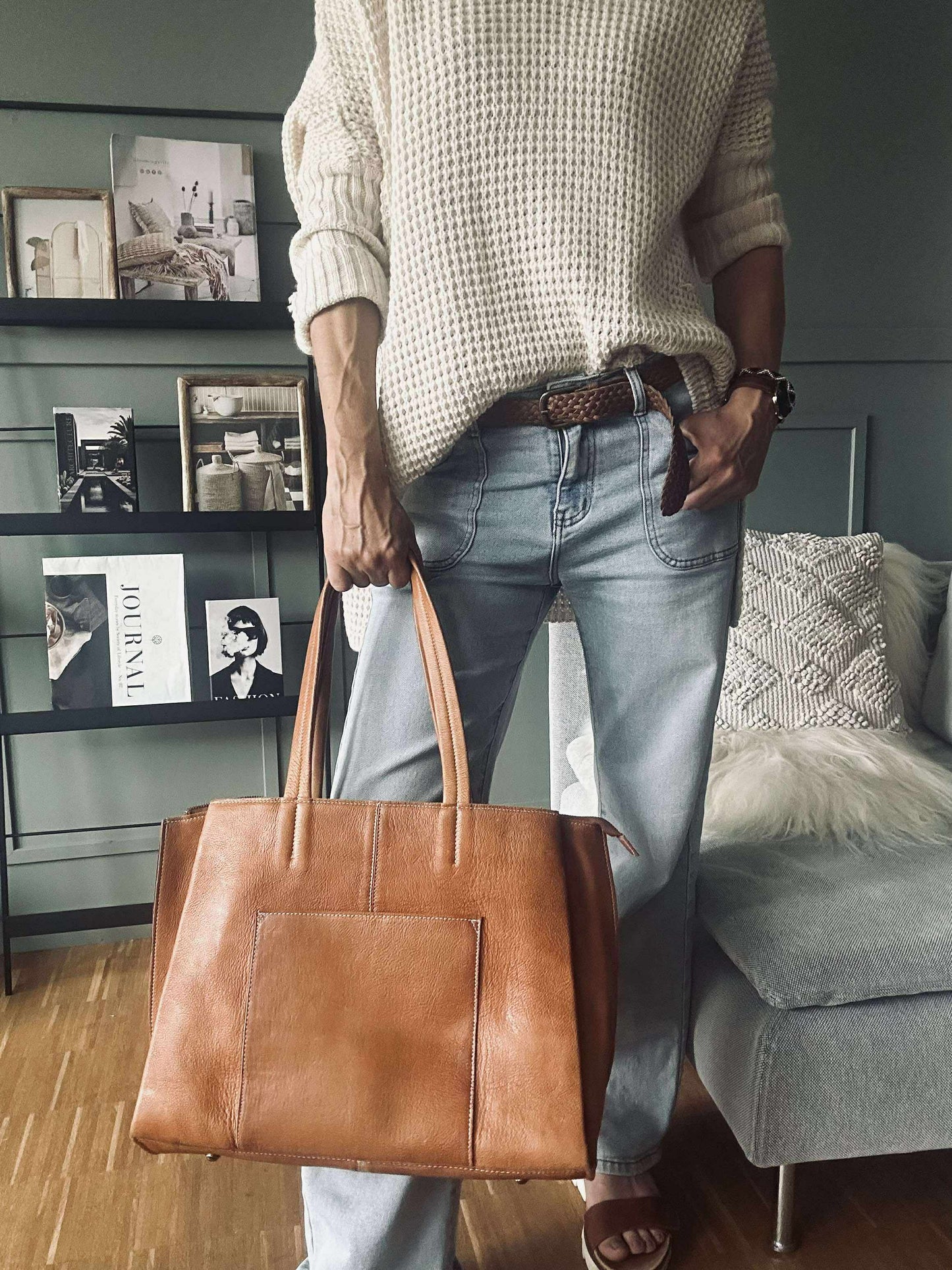 Arbejdstaske - Valerie Cognac