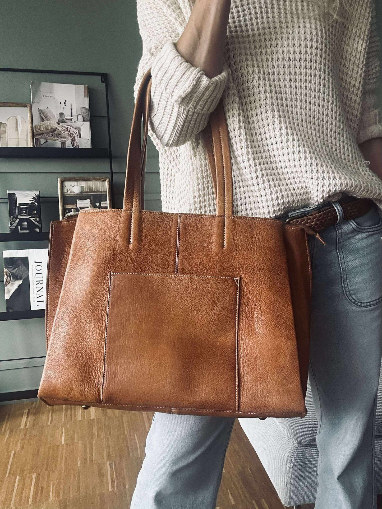 Arbejdstaske - Valerie Cognac