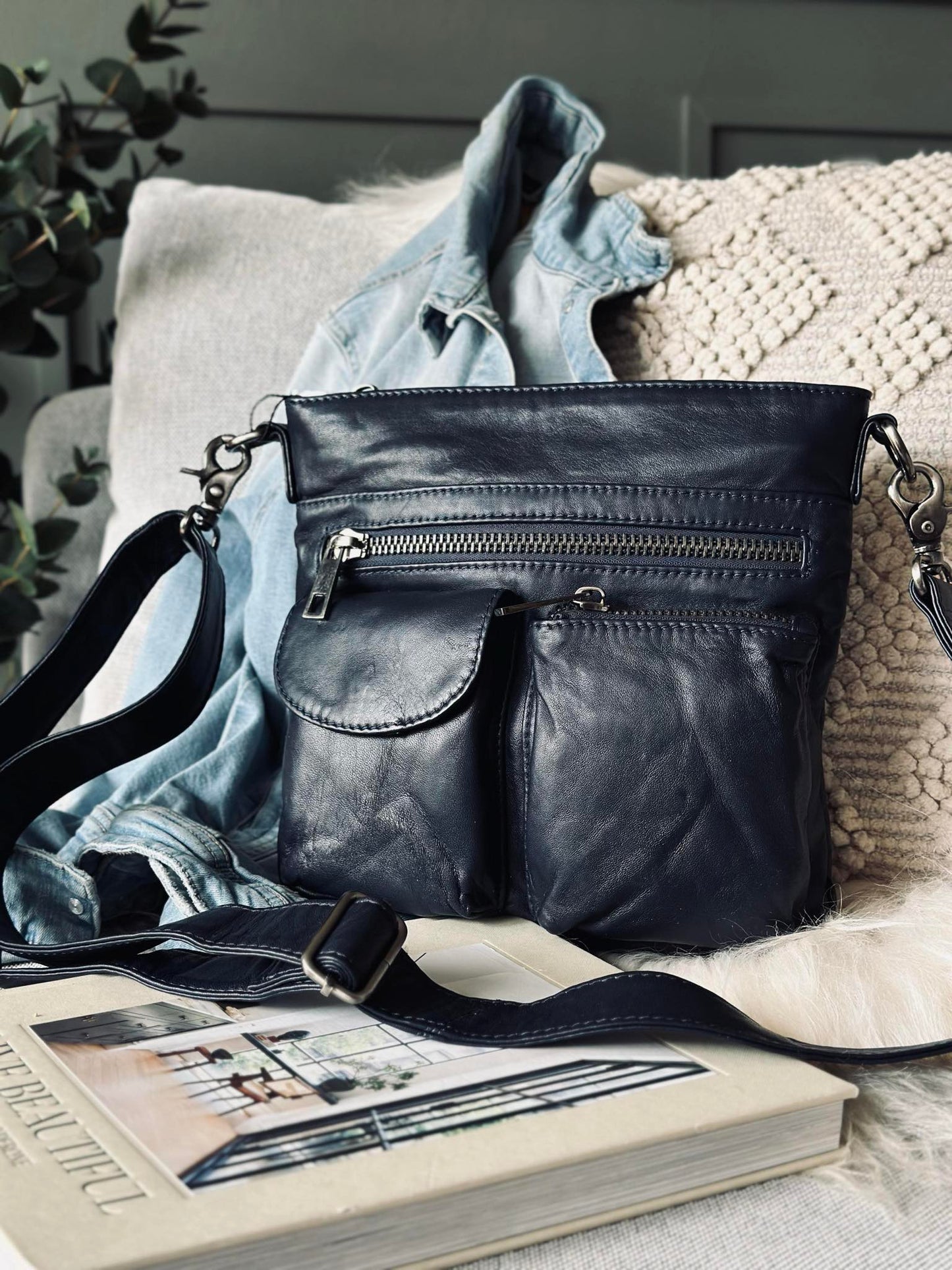 Crossbody NAVY - Ultra blød