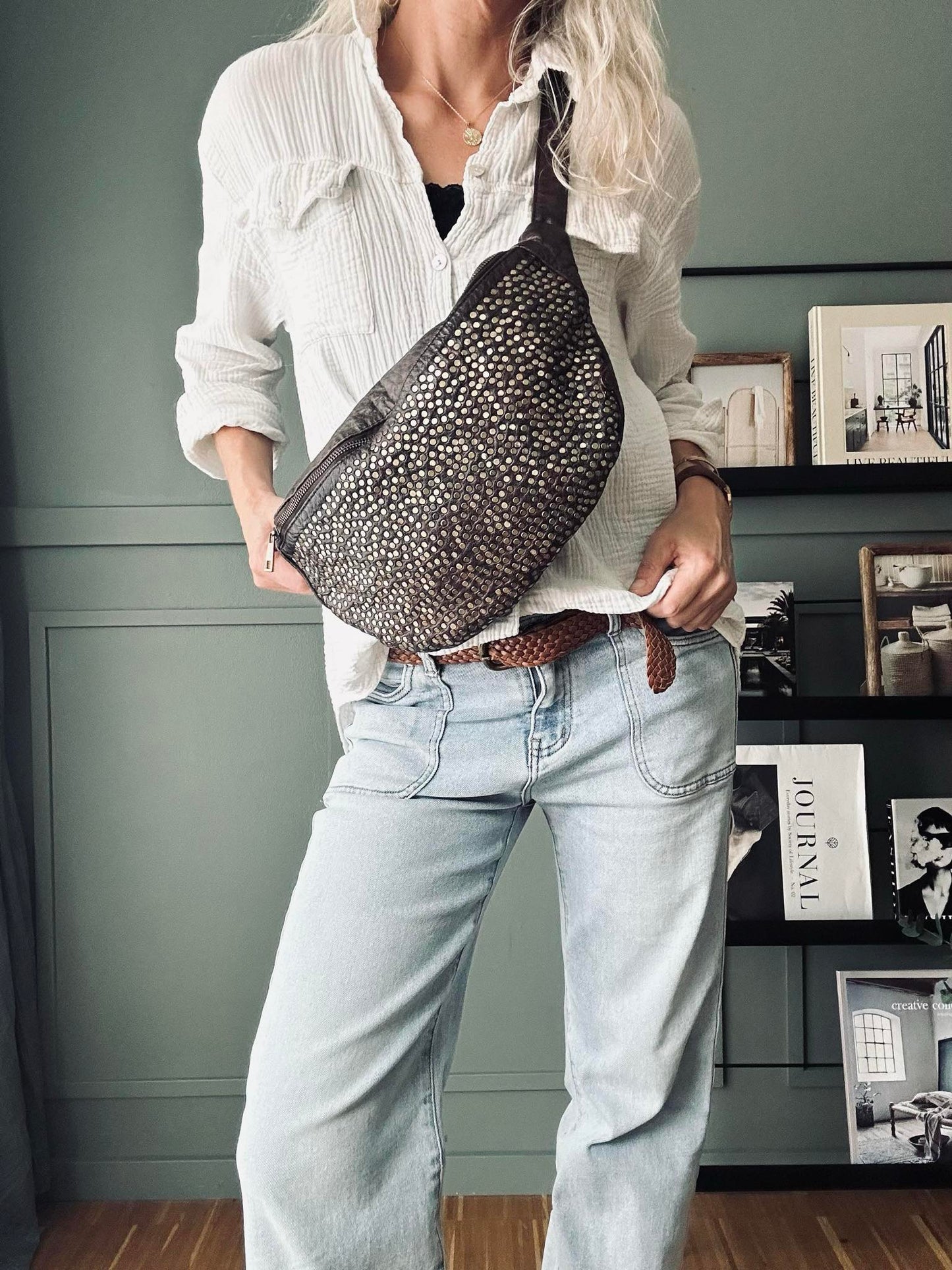 Bumbag Deluxe med nitter - Brown